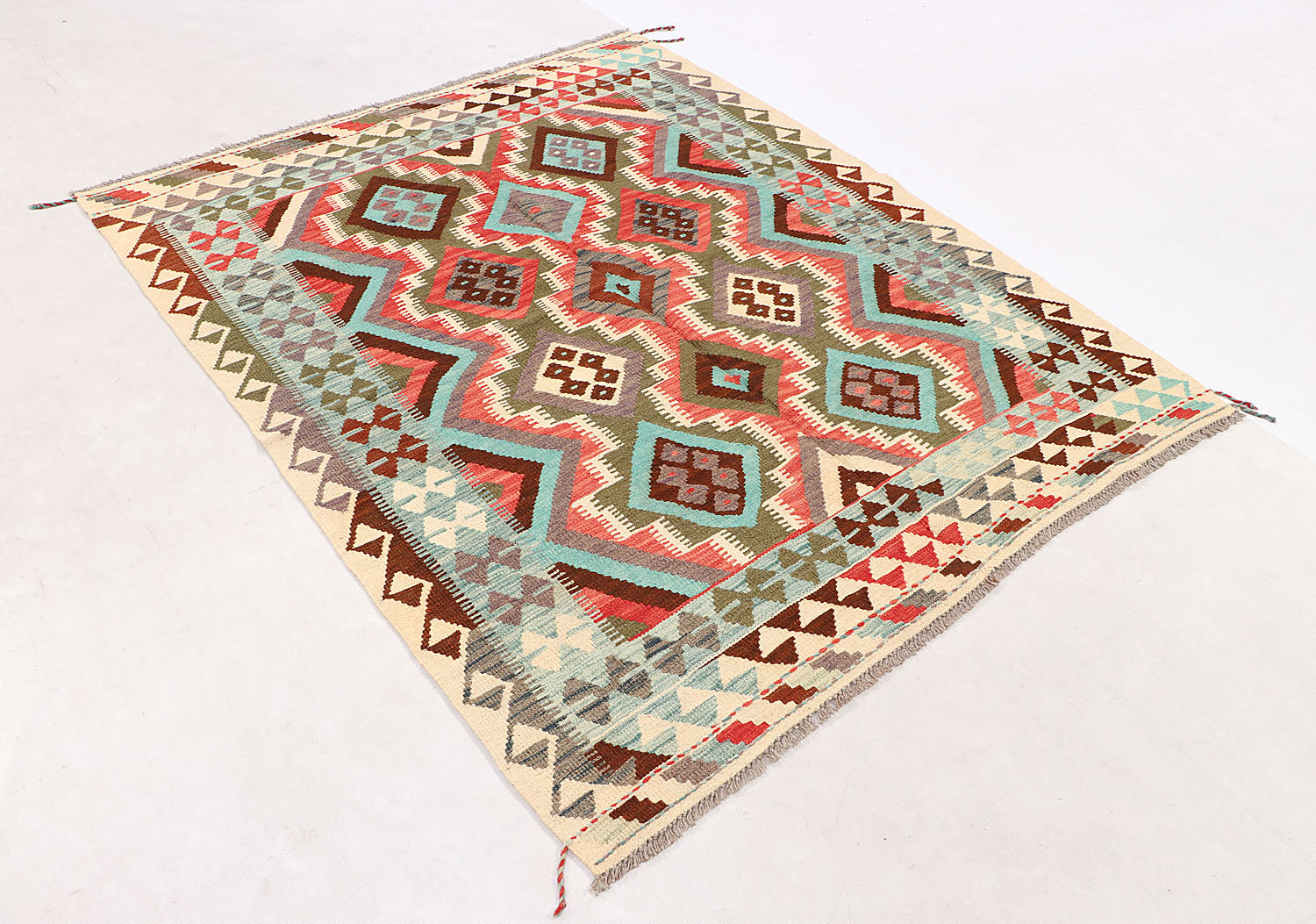 Multy Handmade Veggie Dye Kilim Rug Rectangular