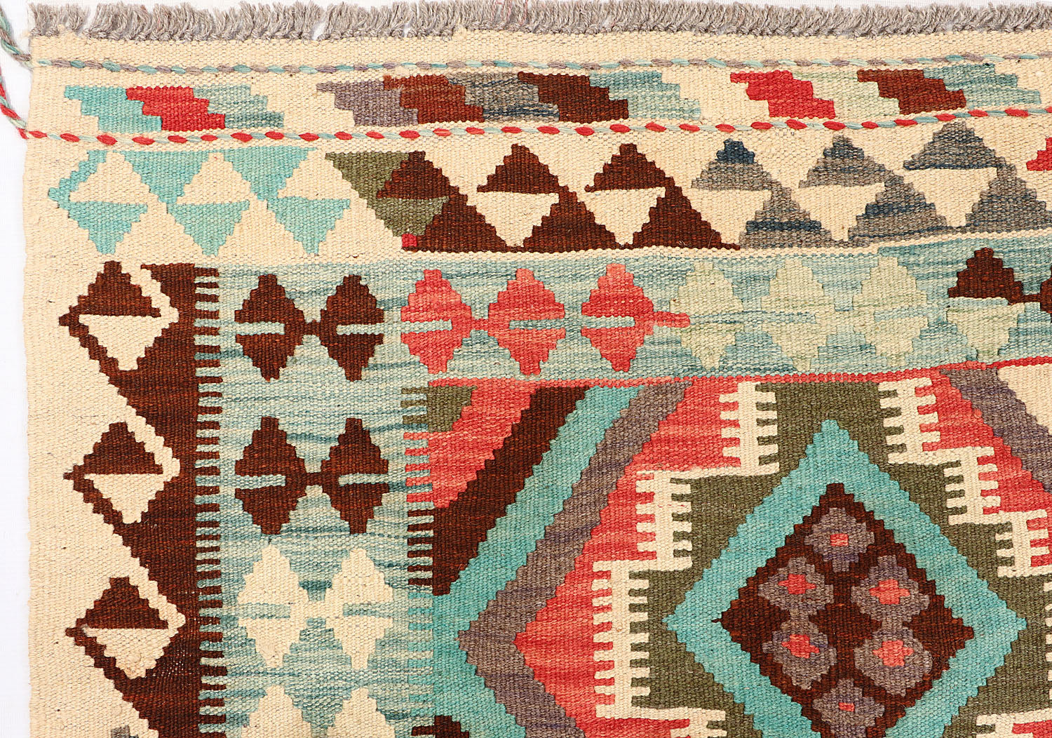 Multy Handmade Veggie Dye Kilim Rug Rectangular