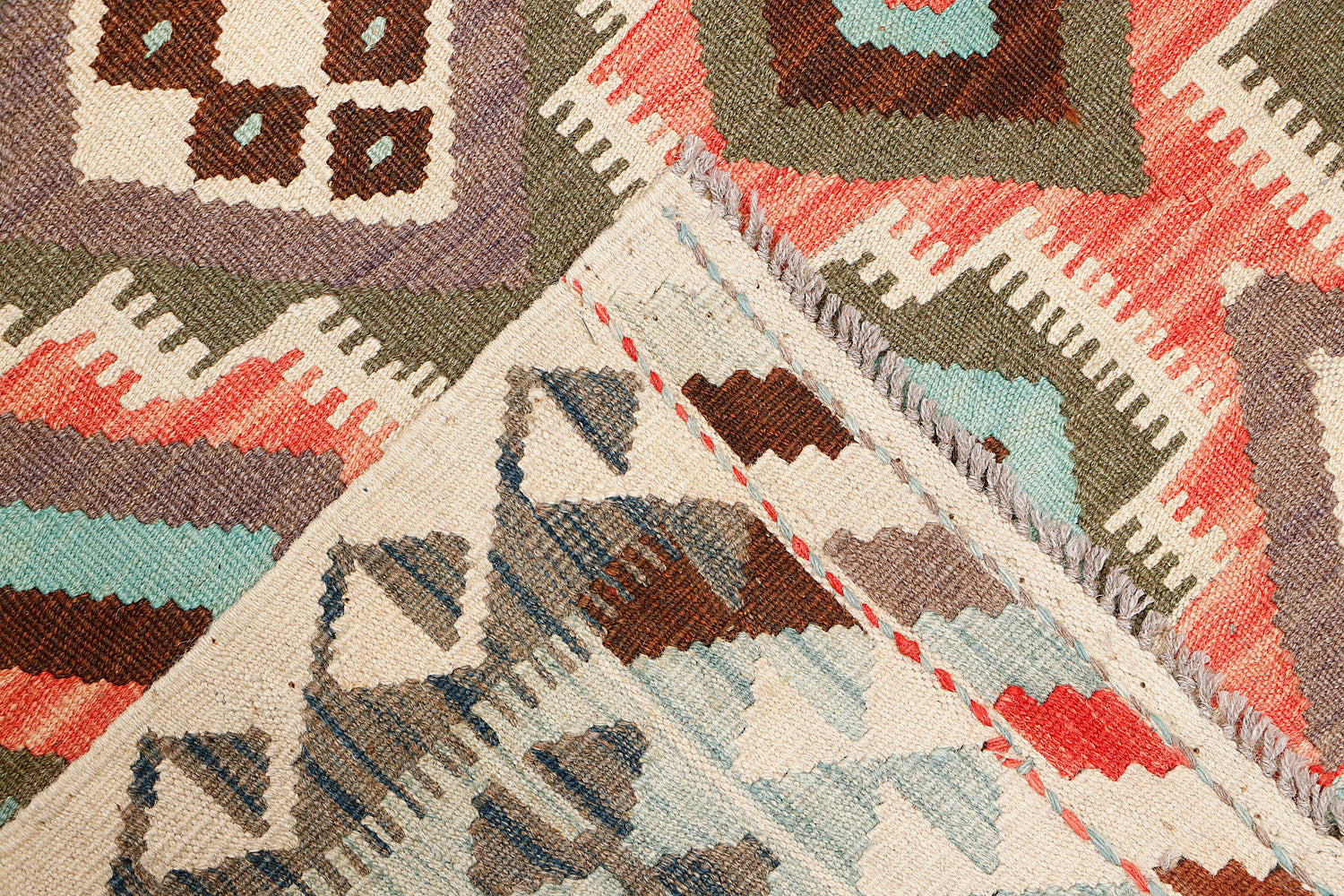 Multy Handmade Veggie Dye Kilim Rug Rectangular