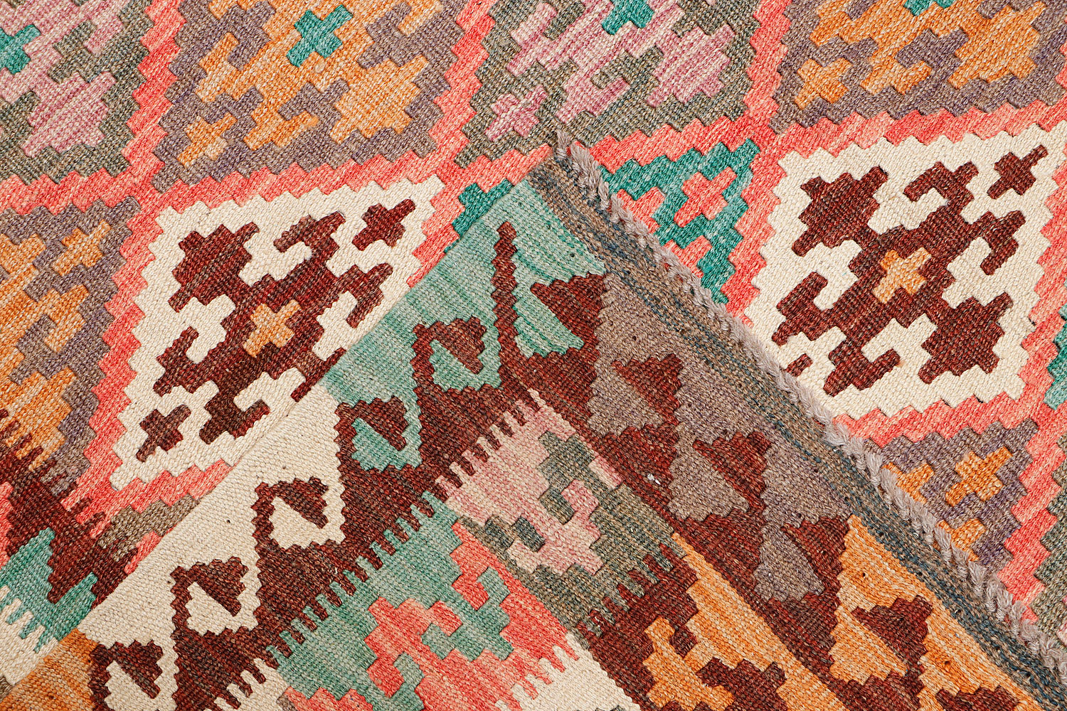 Multy Handmade Veggie Dye Kilim Rug Rectangular