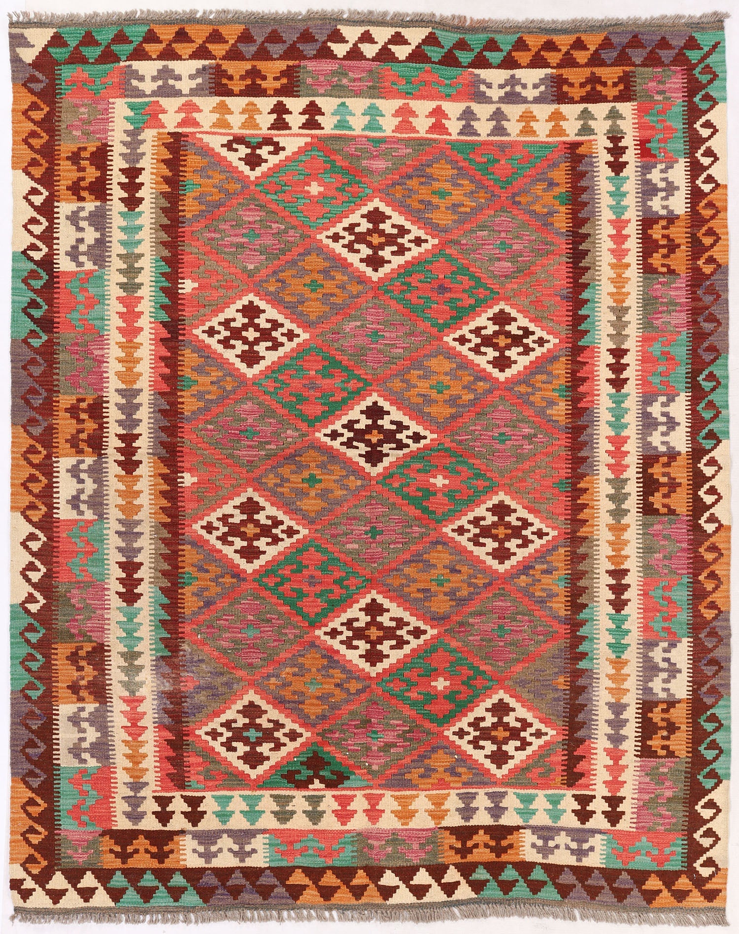 Multy Handmade Veggie Dye Kilim Rug Rectangular