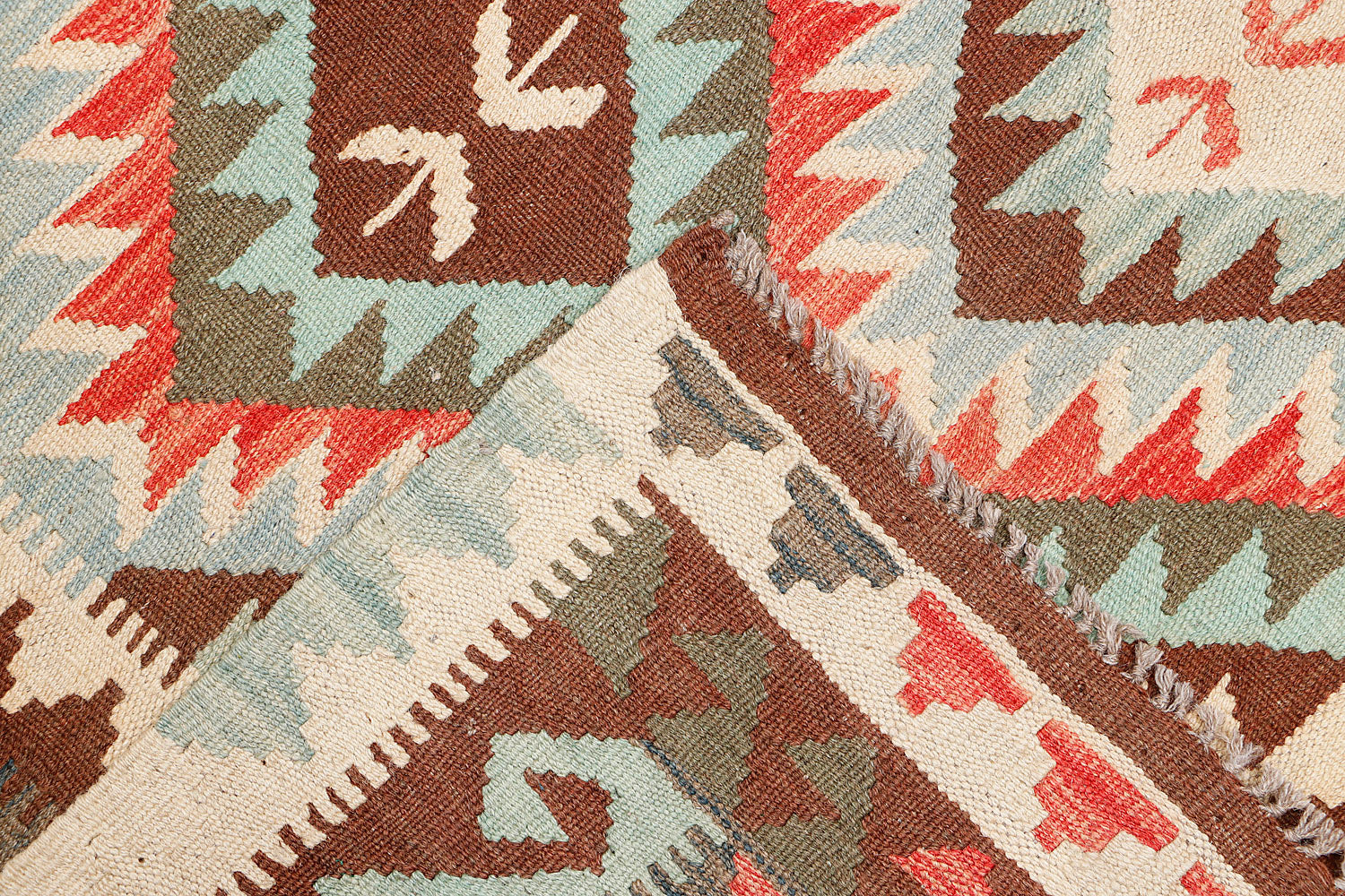 5' X 7'  Multy Handmade Veggie Dye Kilim Rug Rectangular