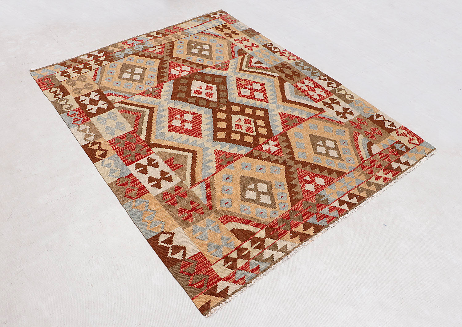 Multy Handmade Veggie Dye Kilim Rug Rectangular