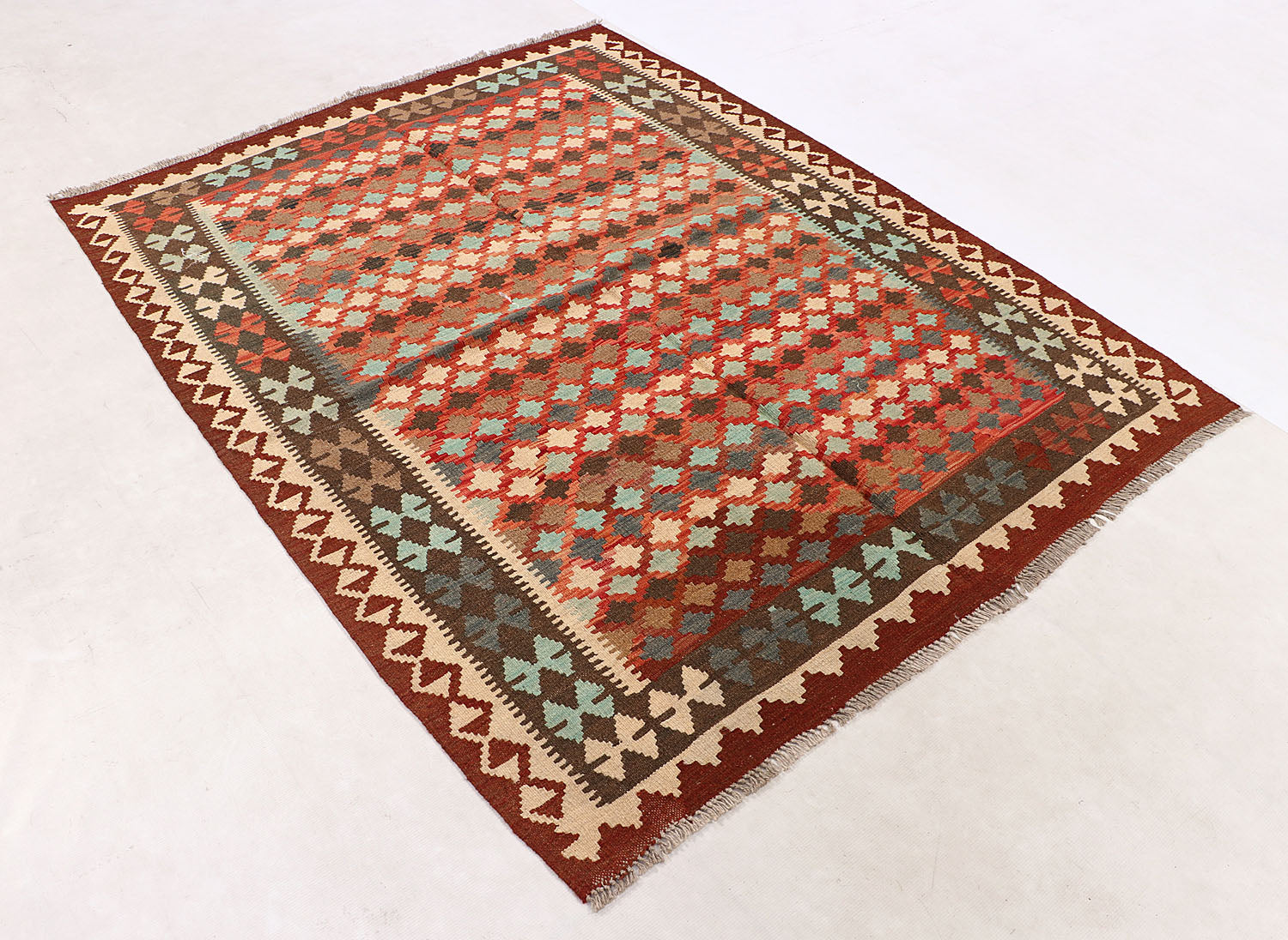 Multy Handmade Veggie Dye Kilim Rug Rectangular