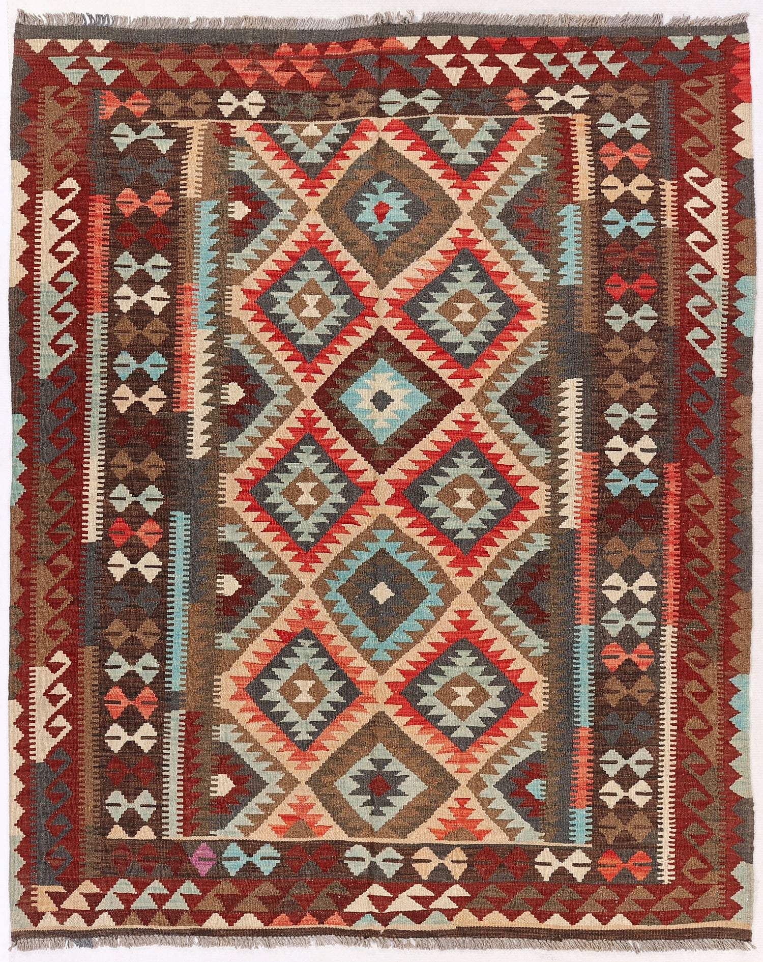 Multy Handmade Veggie Dye Kilim Rug Rectangular