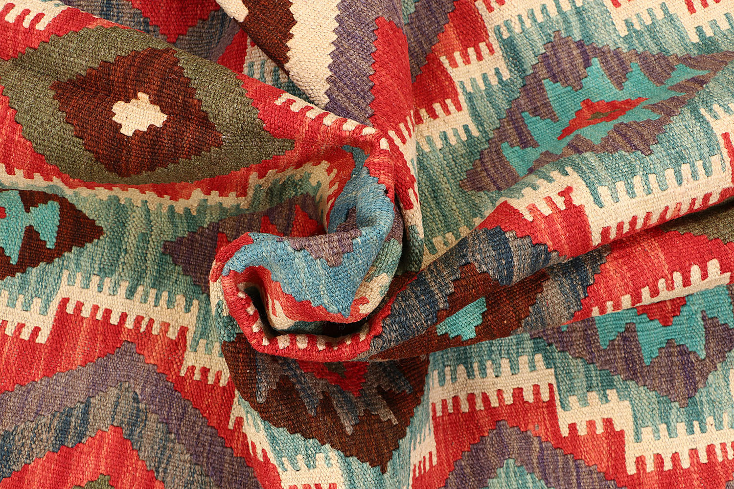 4' 6" x 6' 6  Multy Handmade Veggie Dye Kilim Rug Rectangular
