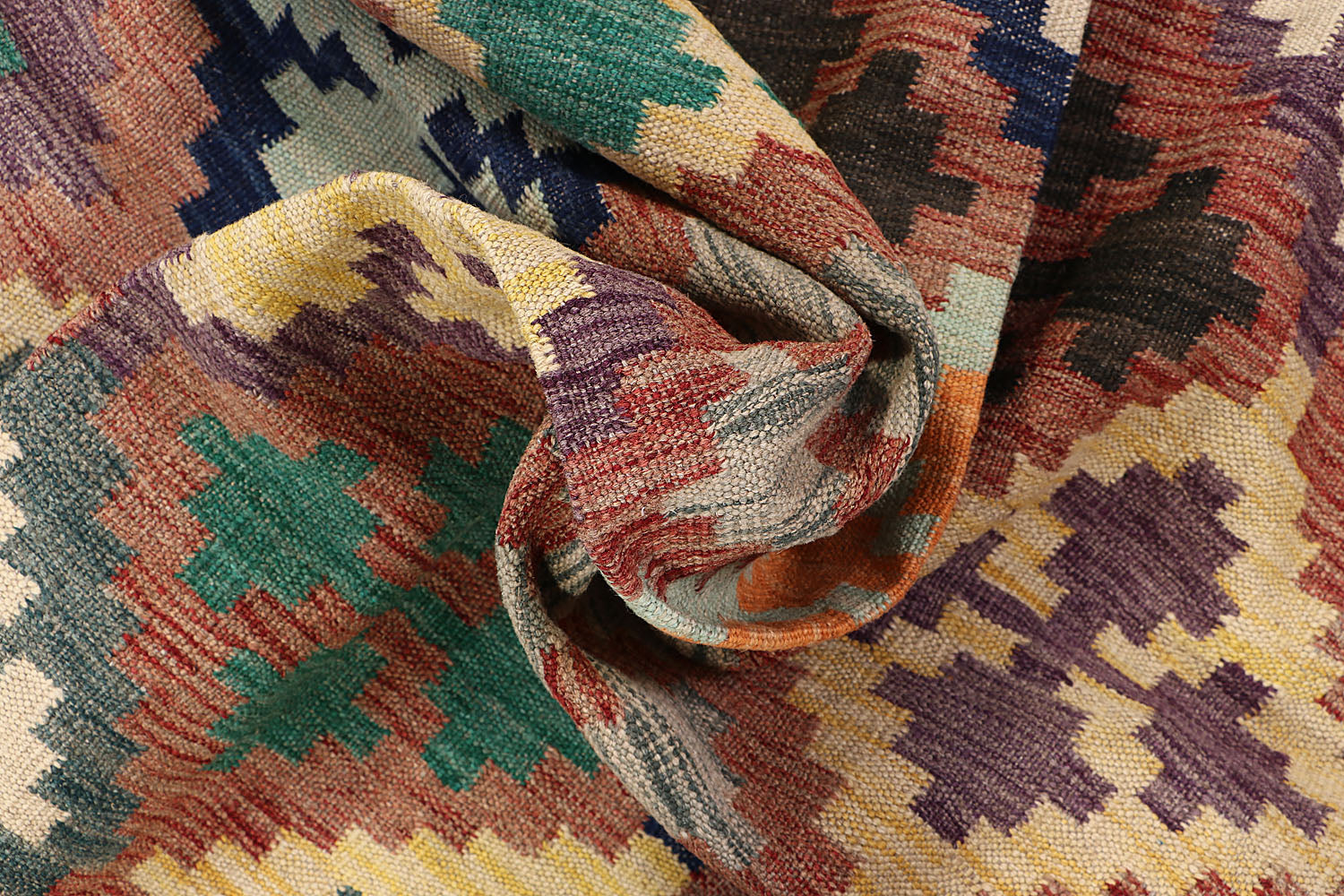 5' X 7'  Multy Handmade Veggie Dye Kilim Rug Rectangular