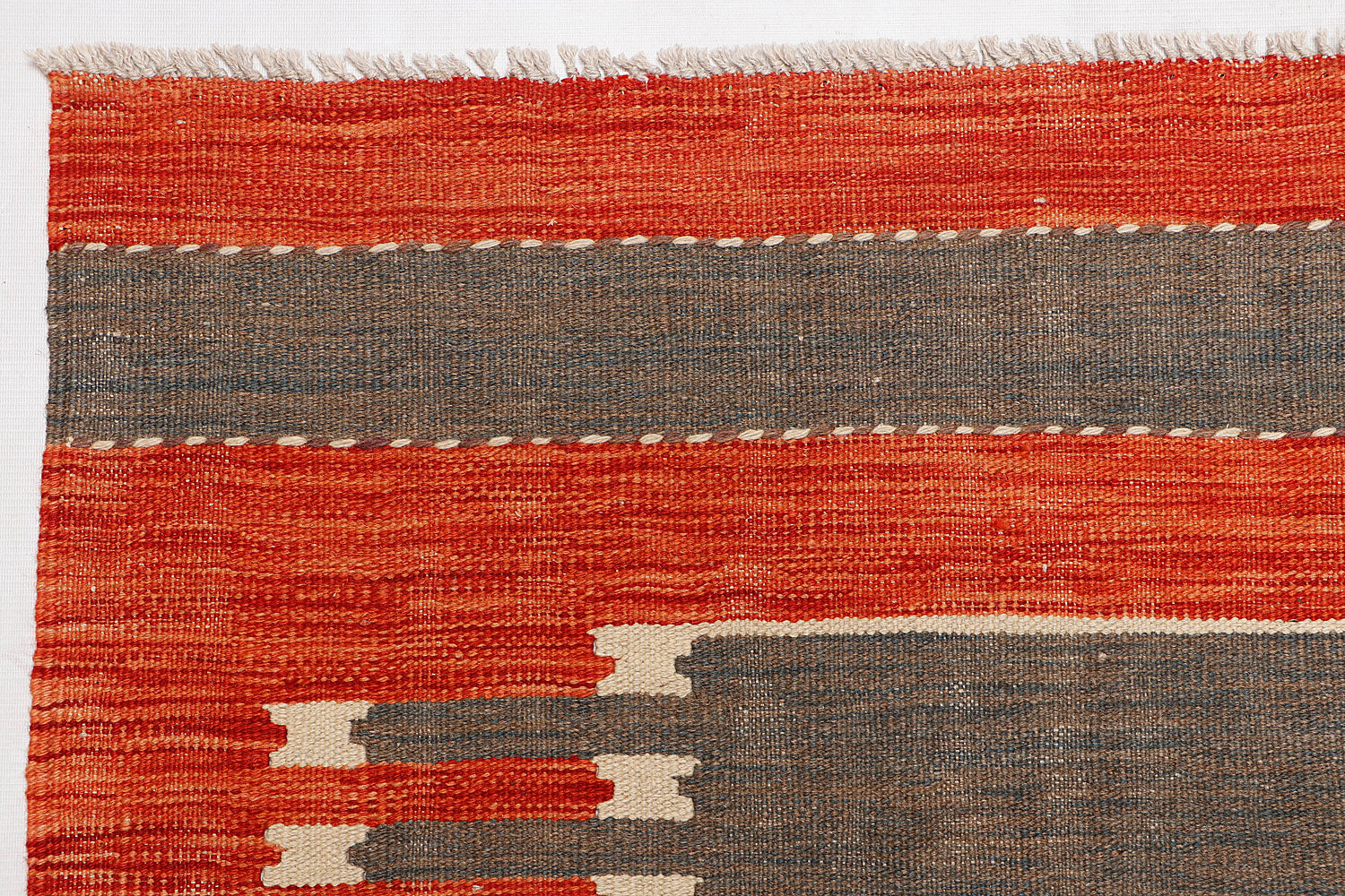 4' 6" x 6' 6  Multy Handmade Veggie Dye Kilim Rug Rectangular