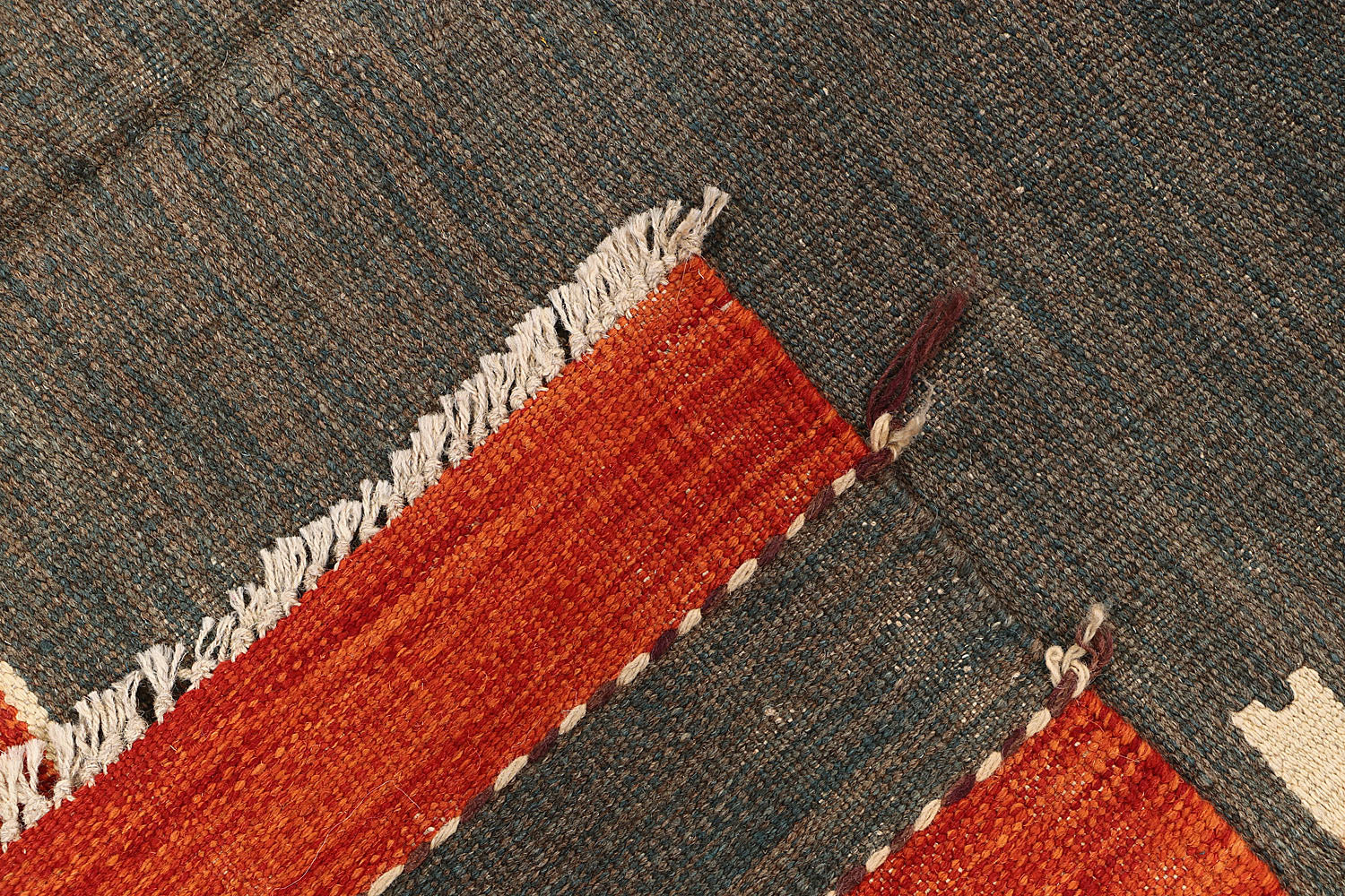 4' 6" x 6' 6  Multy Handmade Veggie Dye Kilim Rug Rectangular