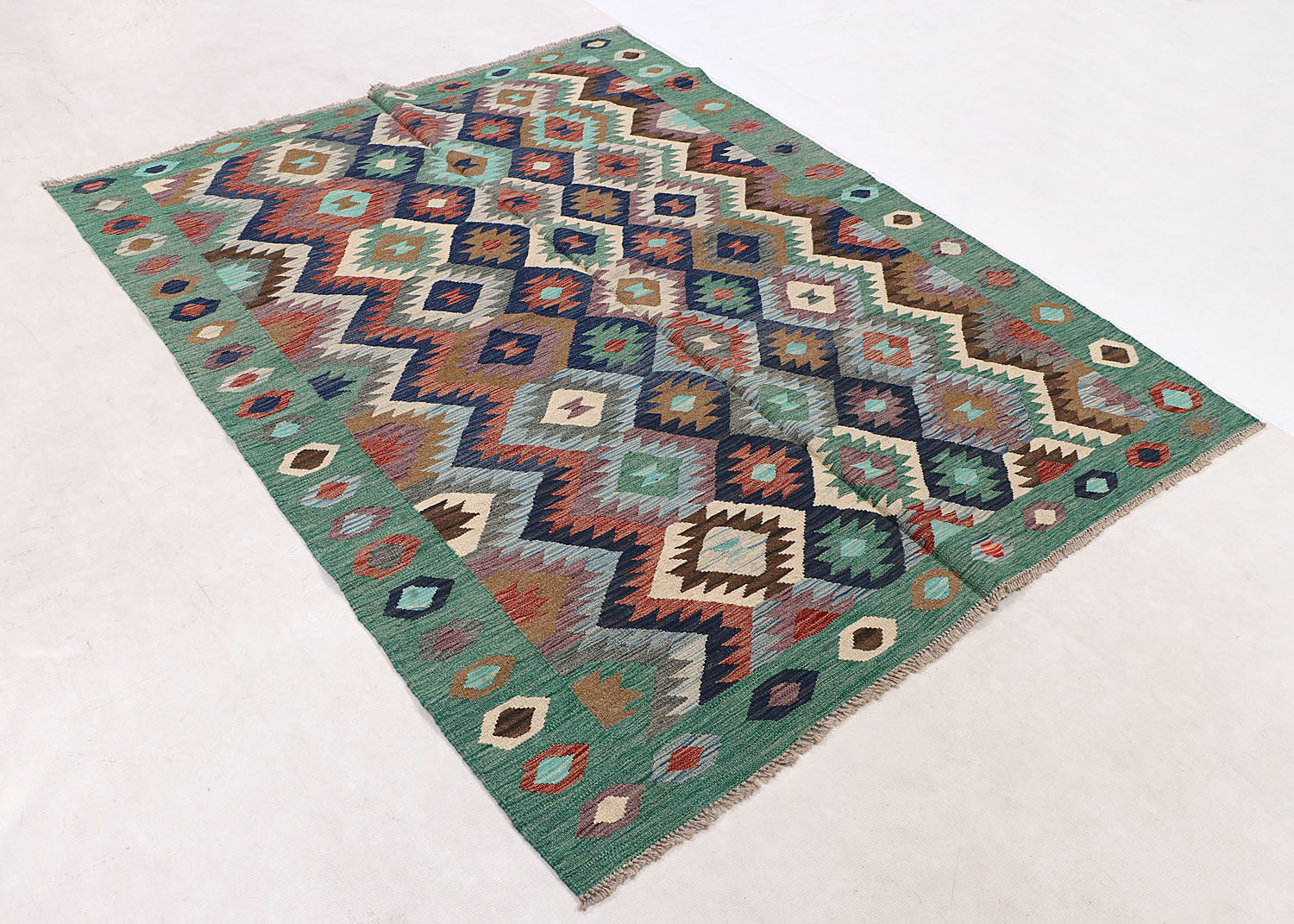 Multy Handmade Veggie Dye Kilim Rug Rectangular