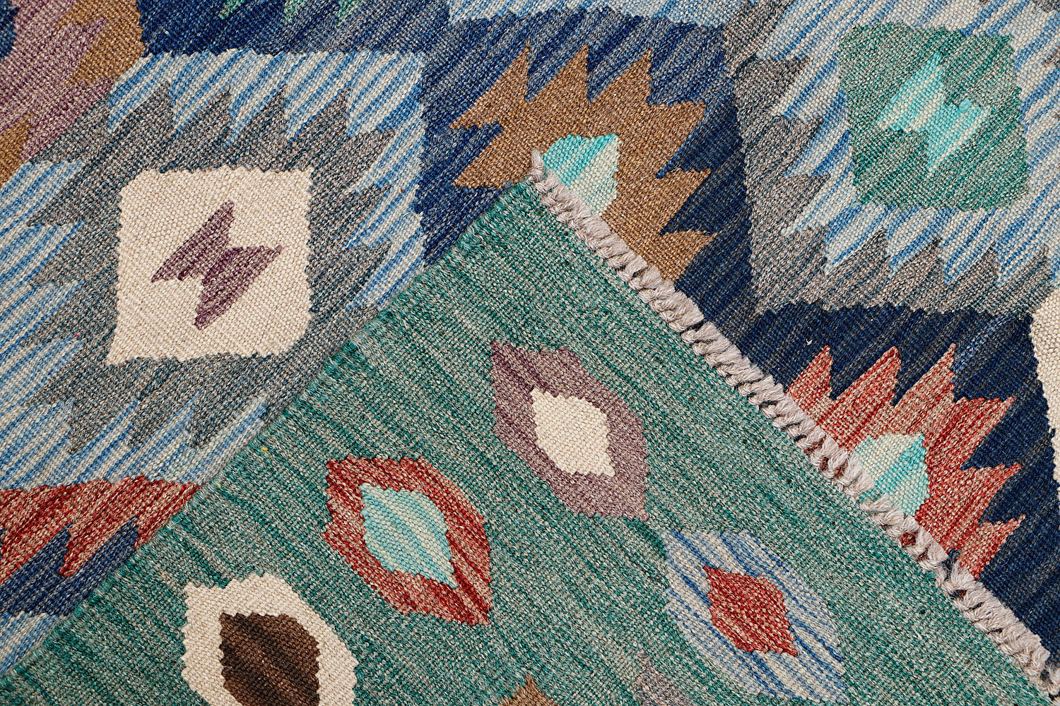 Multy Handmade Veggie Dye Kilim Rug Rectangular