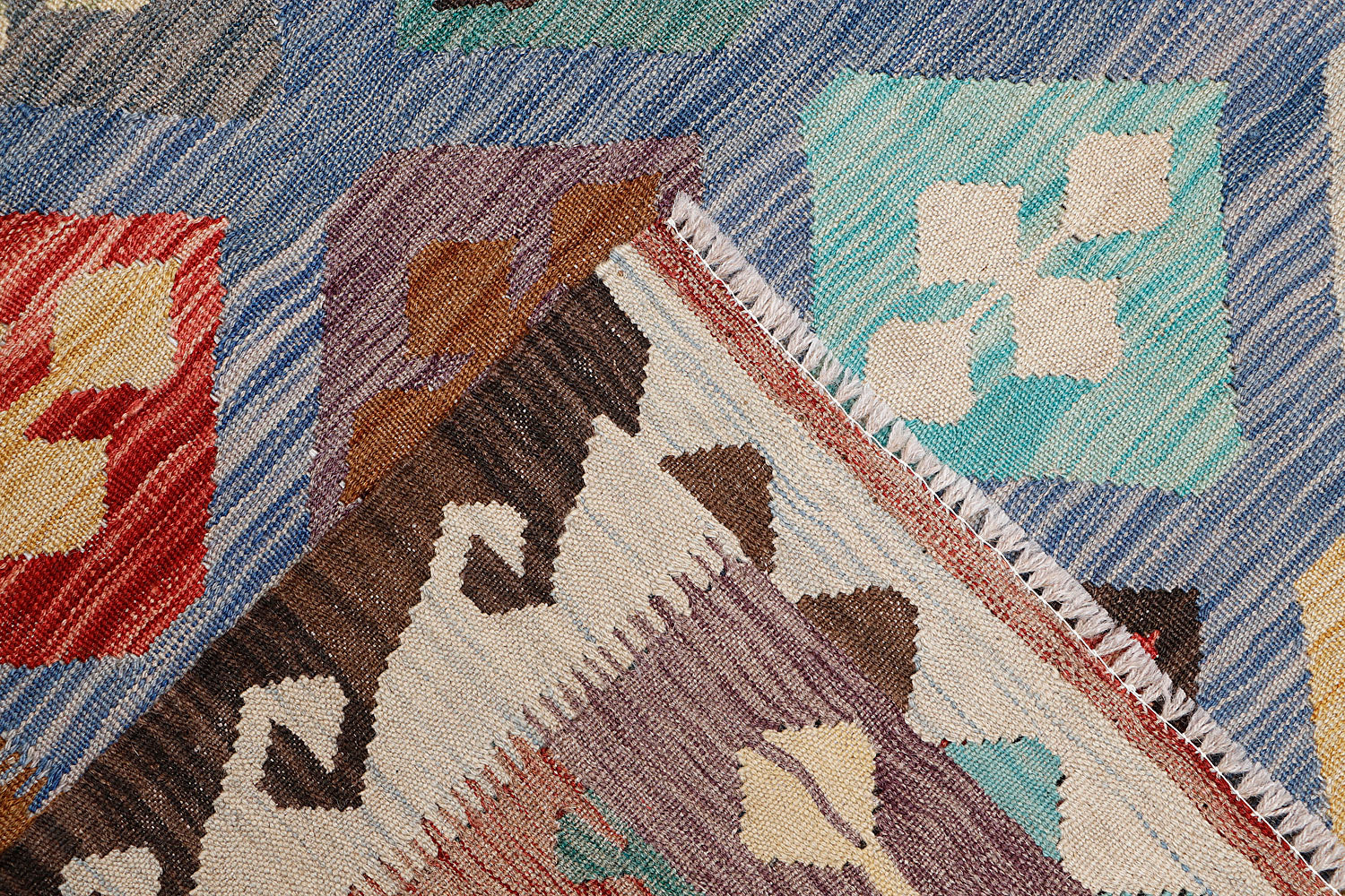 Multy Handmade Veggie Dye Kilim Rug Rectangular
