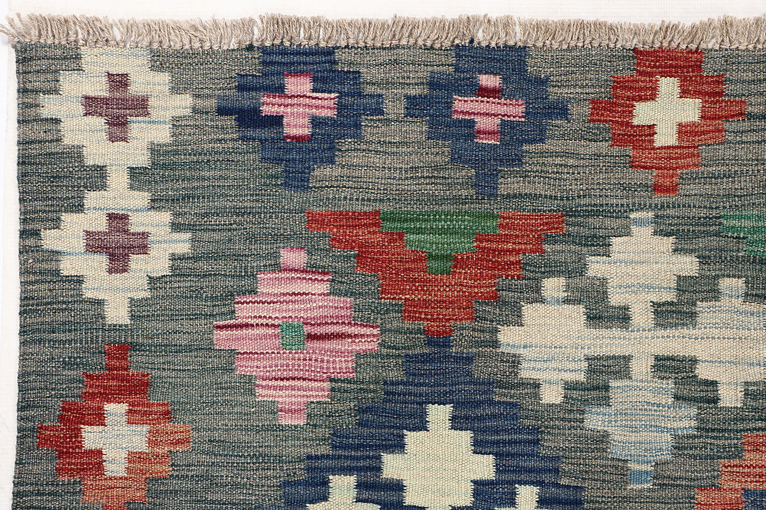 4' 6" x 6' 6  Multy Handmade Veggie Dye Kilim Rug Rectangular