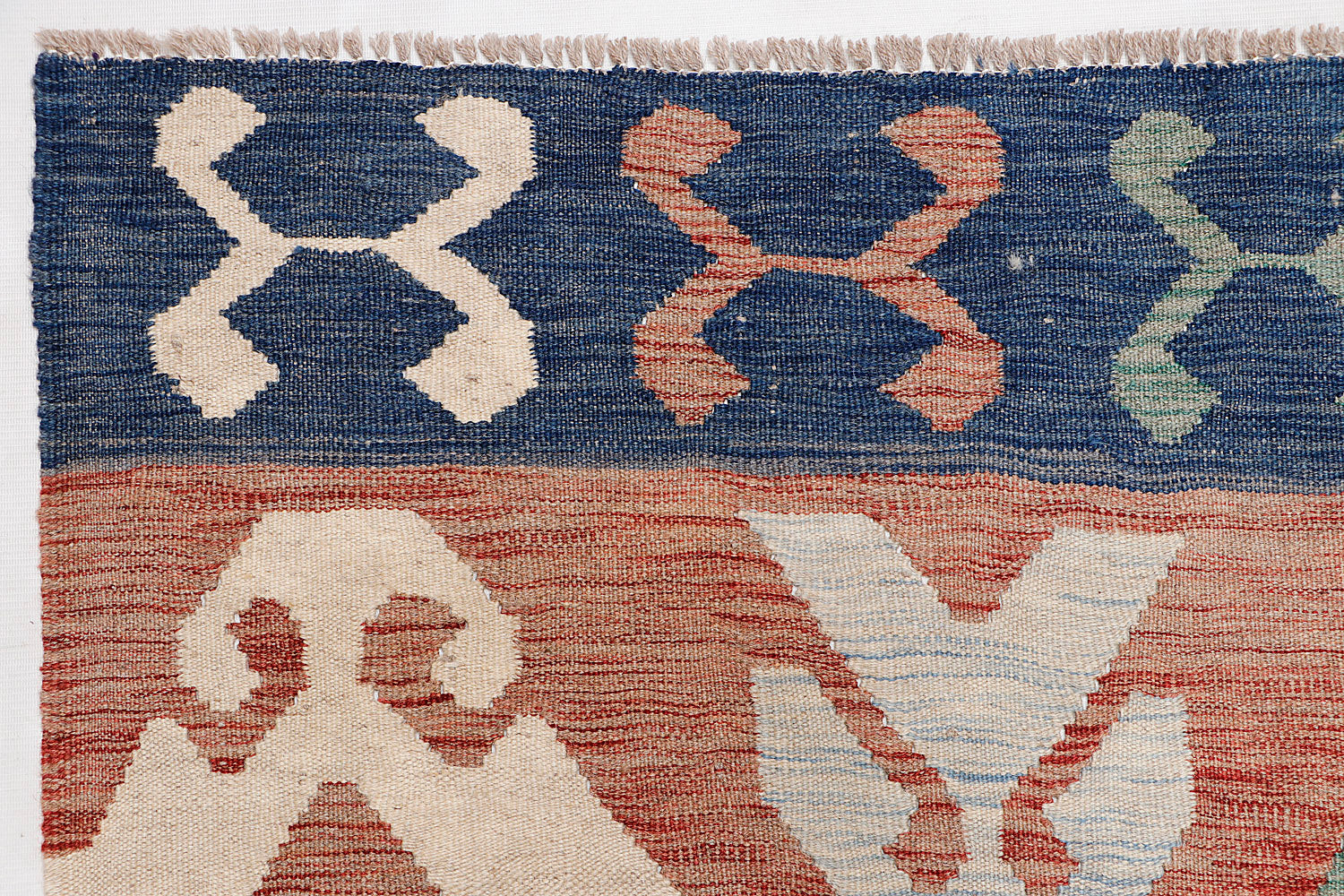 4' 6" x 6' 6  Multy Handmade Veggie Dye Kilim Rug Rectangular