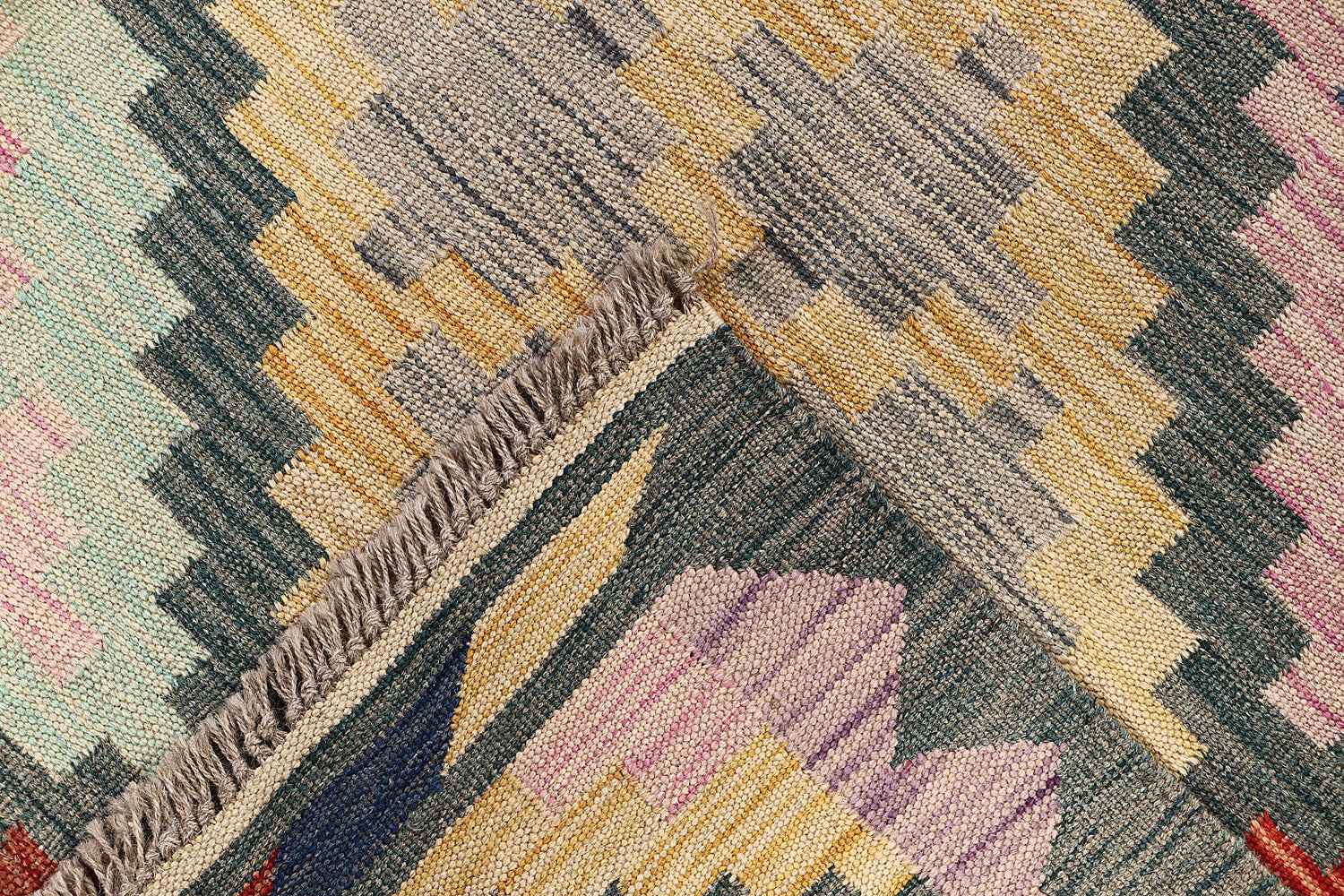 5' X 7'  Multy Handmade Veggie Dye Kilim Rug Rectangular