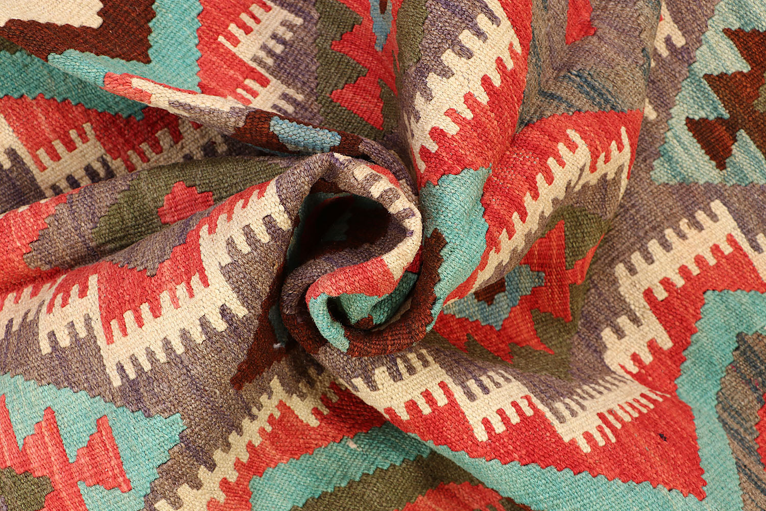 4' 6" x 6' 6  Multy Handmade Veggie Dye Kilim Rug Rectangular