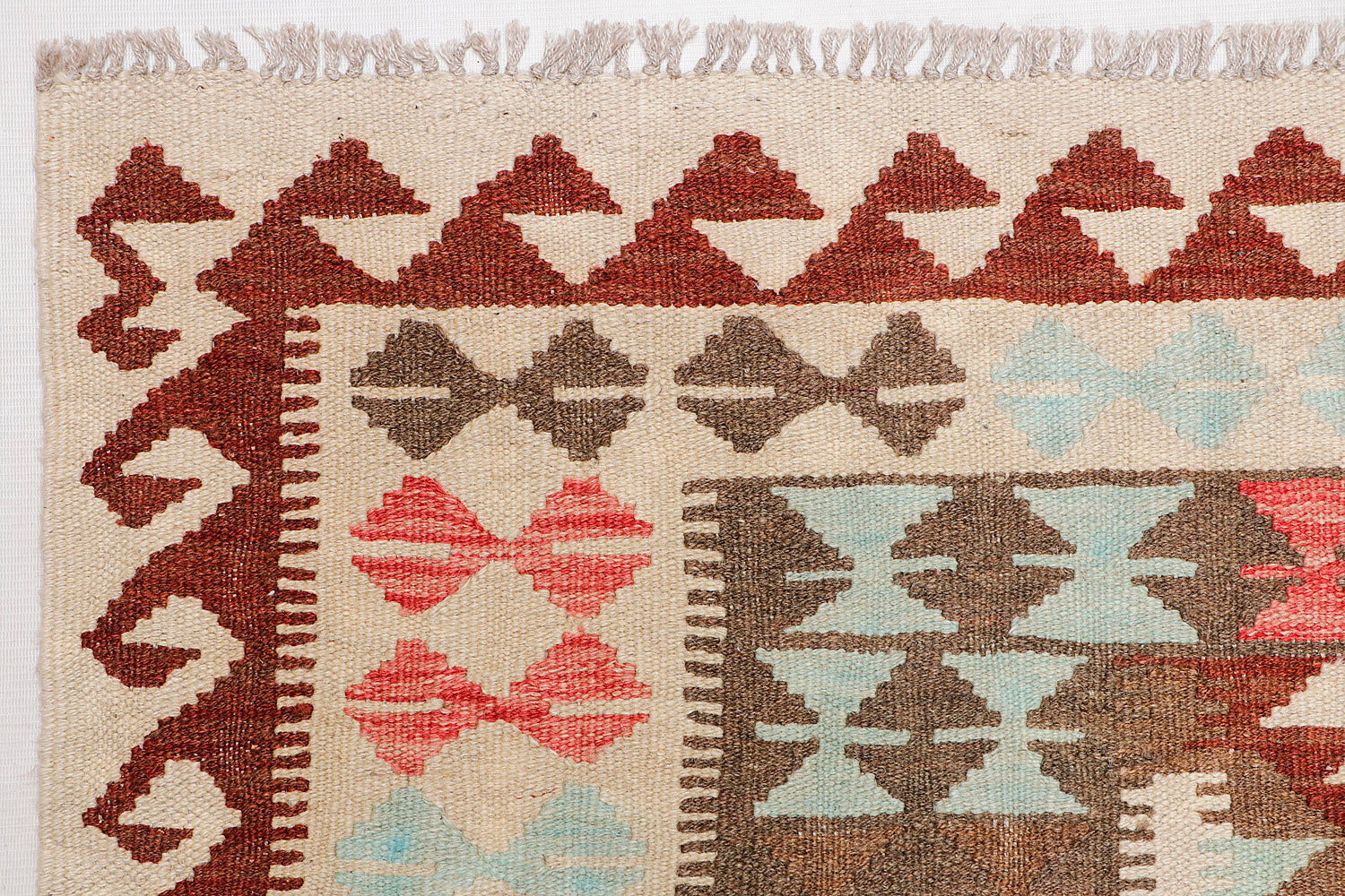 4' 6" x 6' 6  Multy Handmade Veggie Dye Kilim Rug Rectangular