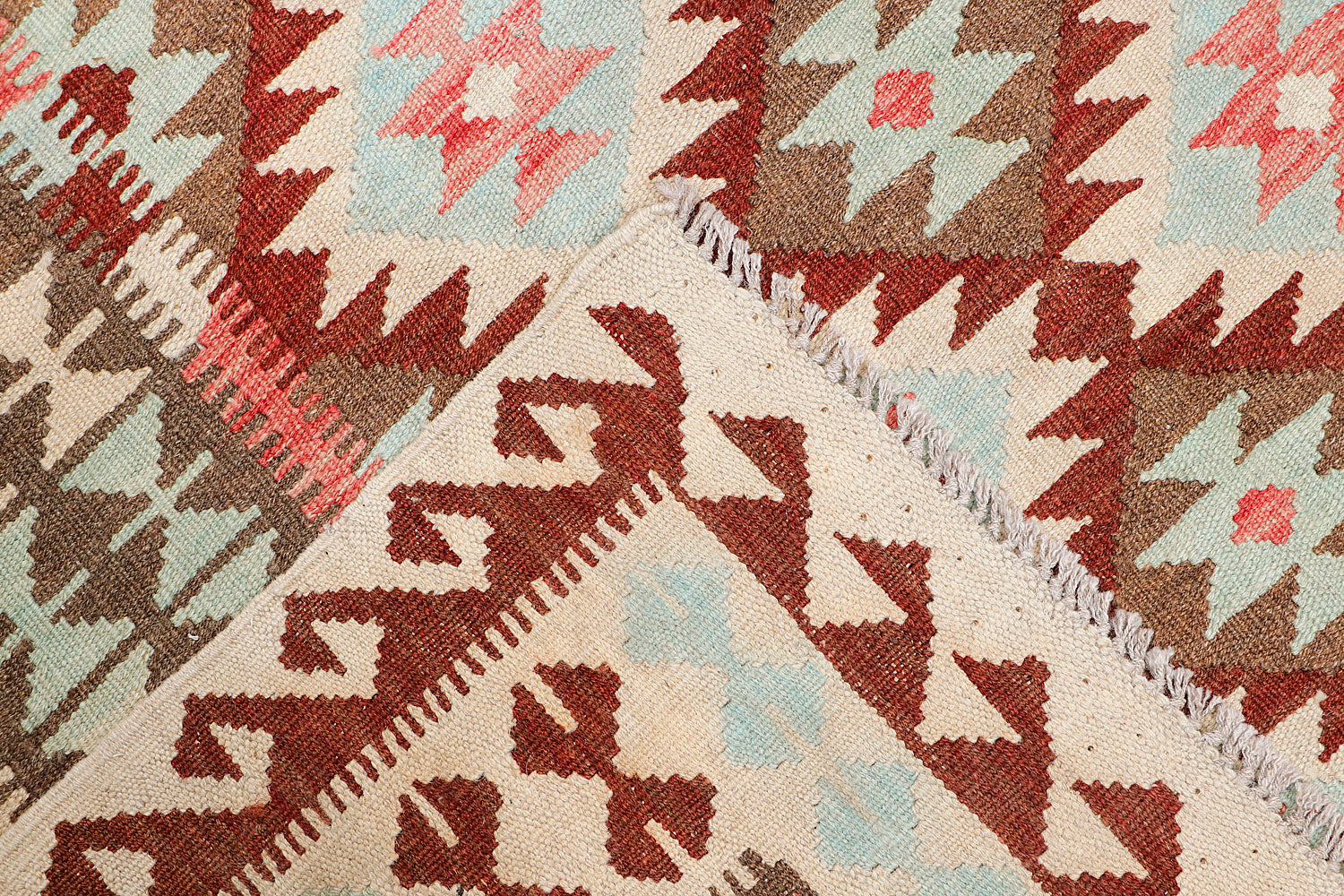 4' 6" x 6' 6  Multy Handmade Veggie Dye Kilim Rug Rectangular