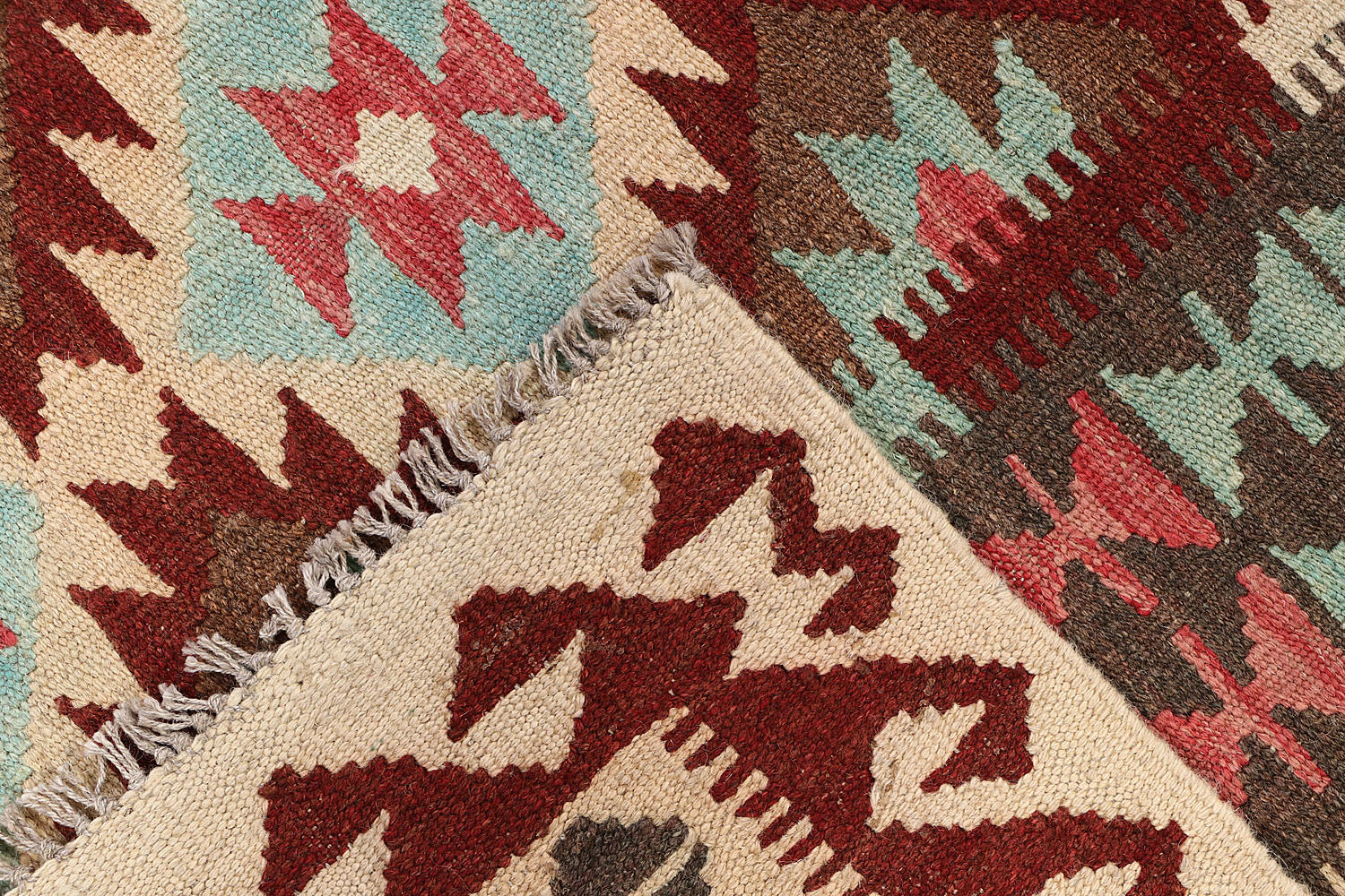 4' 6" x 6' 6  Multy Handmade Veggie Dye Kilim Rug Rectangular
