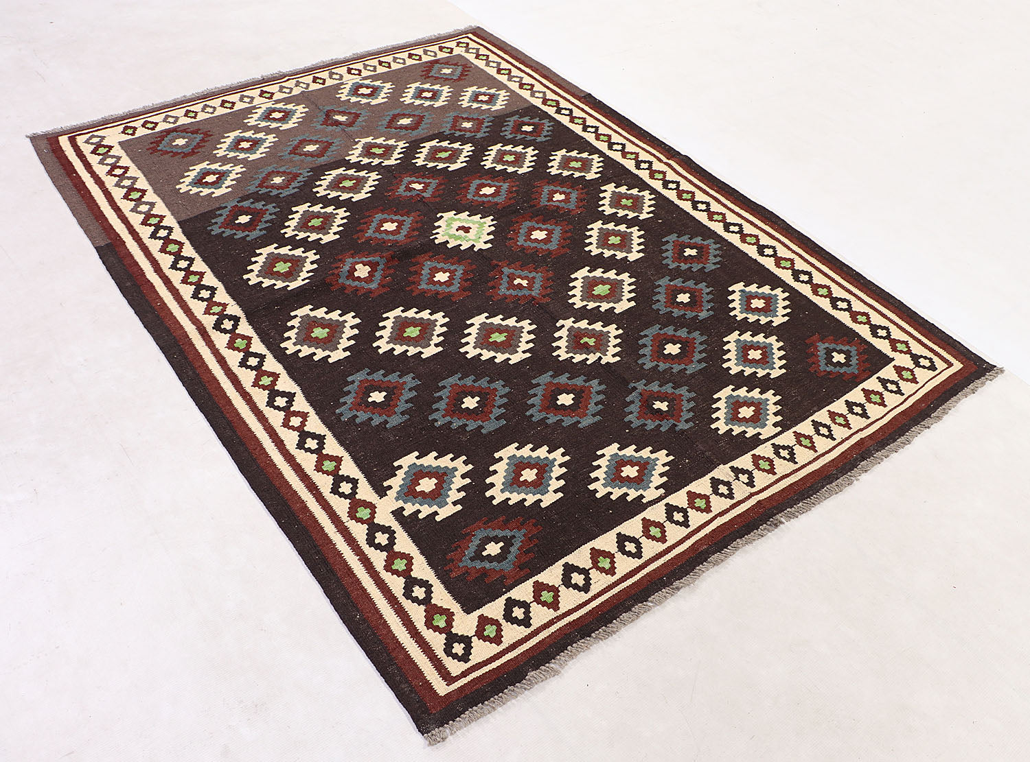 5' X 7'  Multy Handmade Veggie Dye Kilim Rug Rectangular
