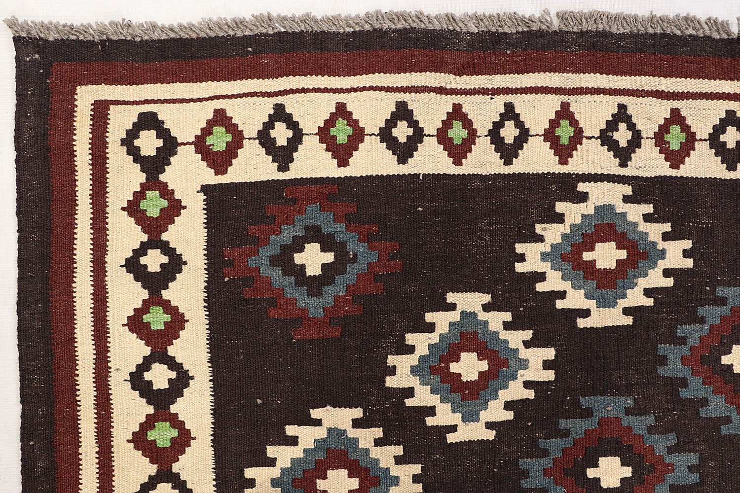 5' X 7'  Multy Handmade Veggie Dye Kilim Rug Rectangular