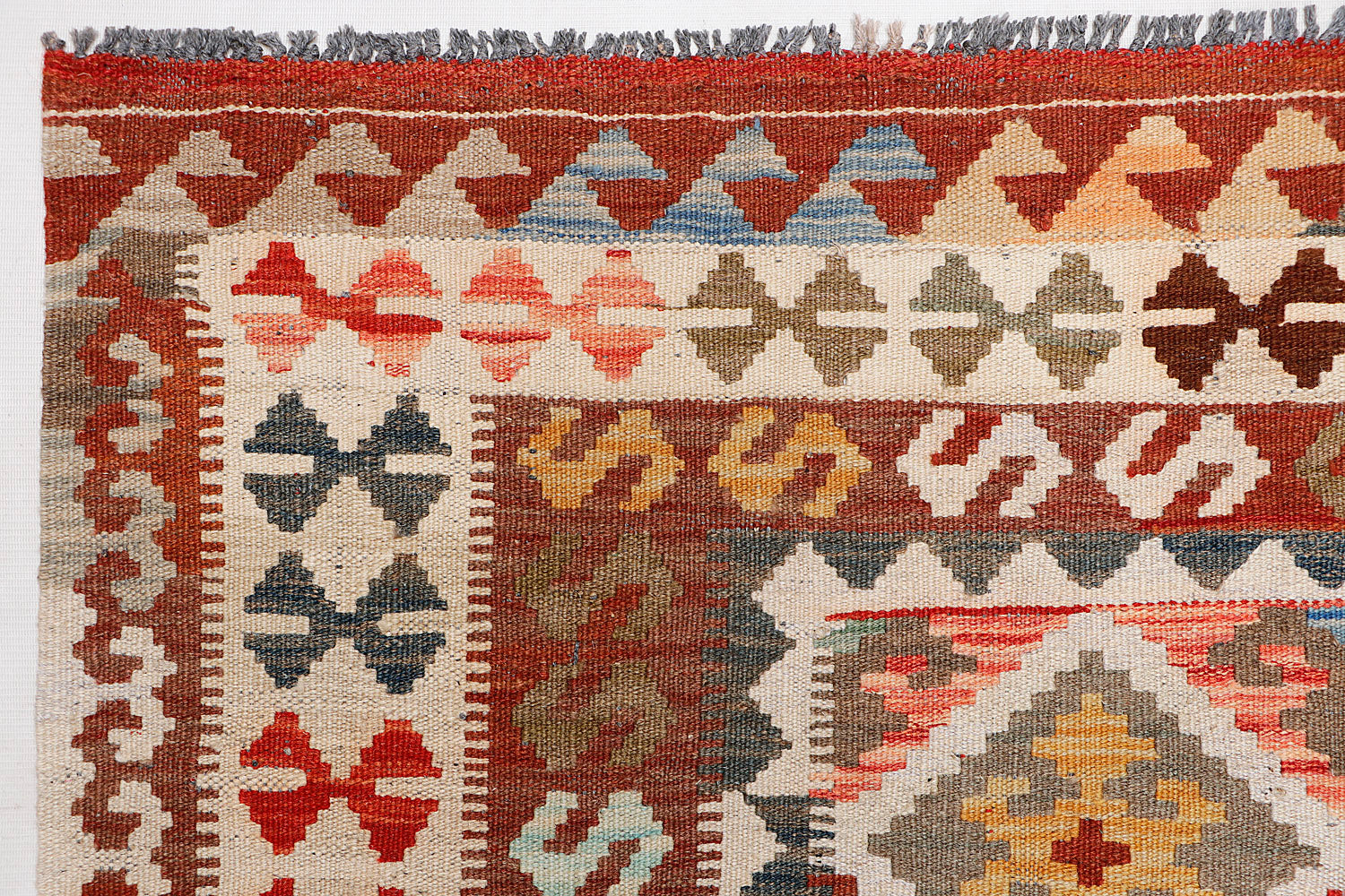 5' X 7'  Multy Handmade Veggie Dye Kilim Rug Rectangular