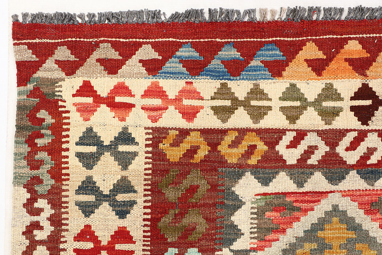 5' X 7'  Multy Handmade Veggie Dye Kilim Rug Rectangular