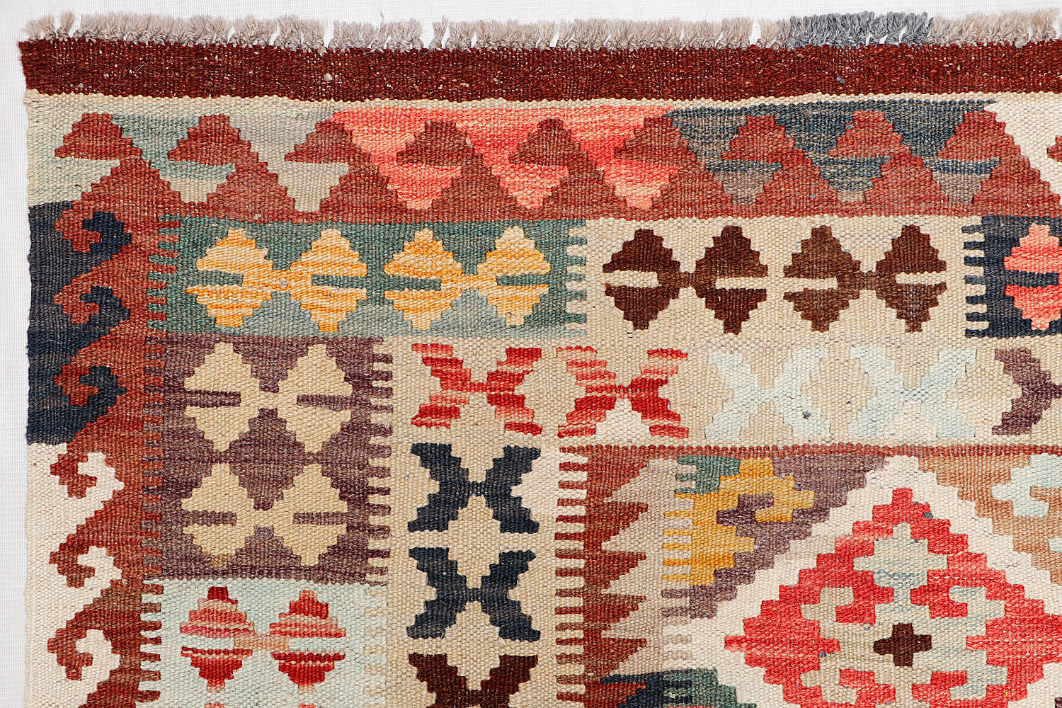 5' X 7'  Multy Handmade Veggie Dye Kilim Rug Rectangular