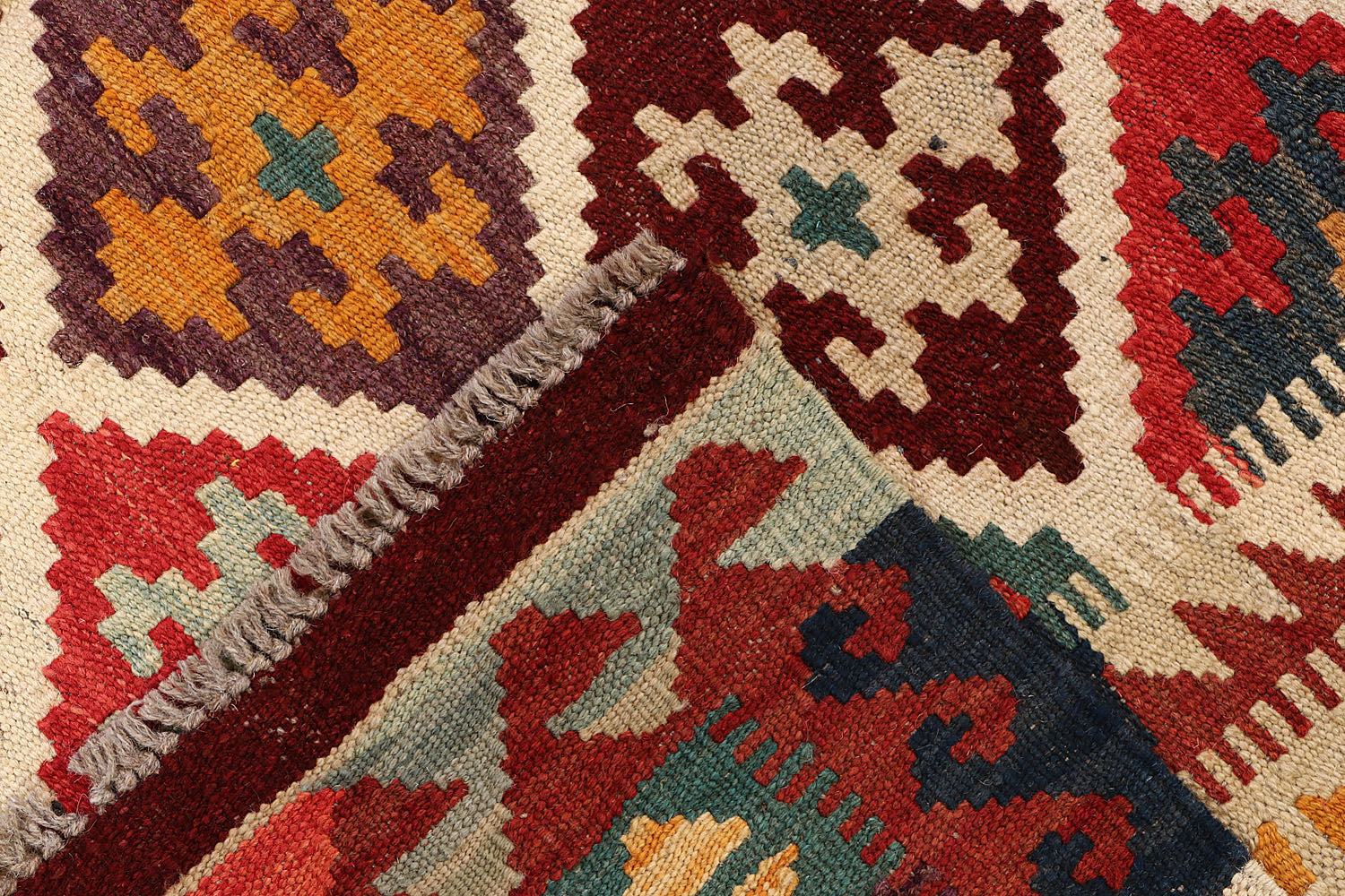 5' X 7'  Multy Handmade Veggie Dye Kilim Rug Rectangular