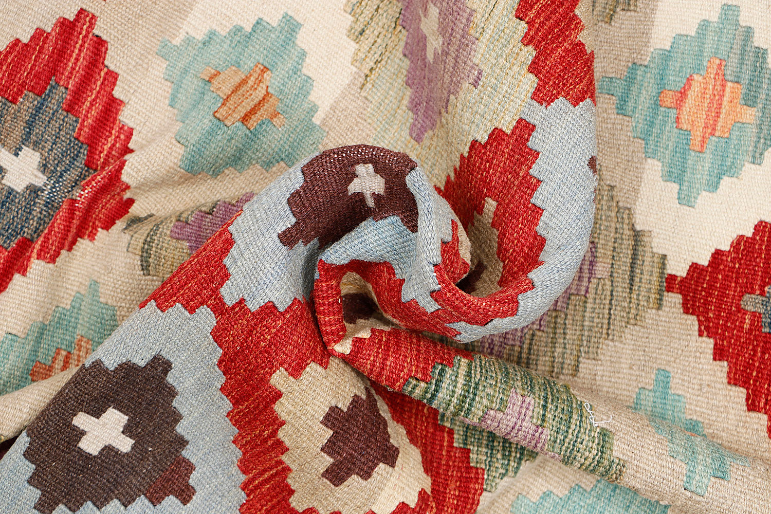 4' 6" x 6' 6  Multy Handmade Veggie Dye Kilim Rug Rectangular