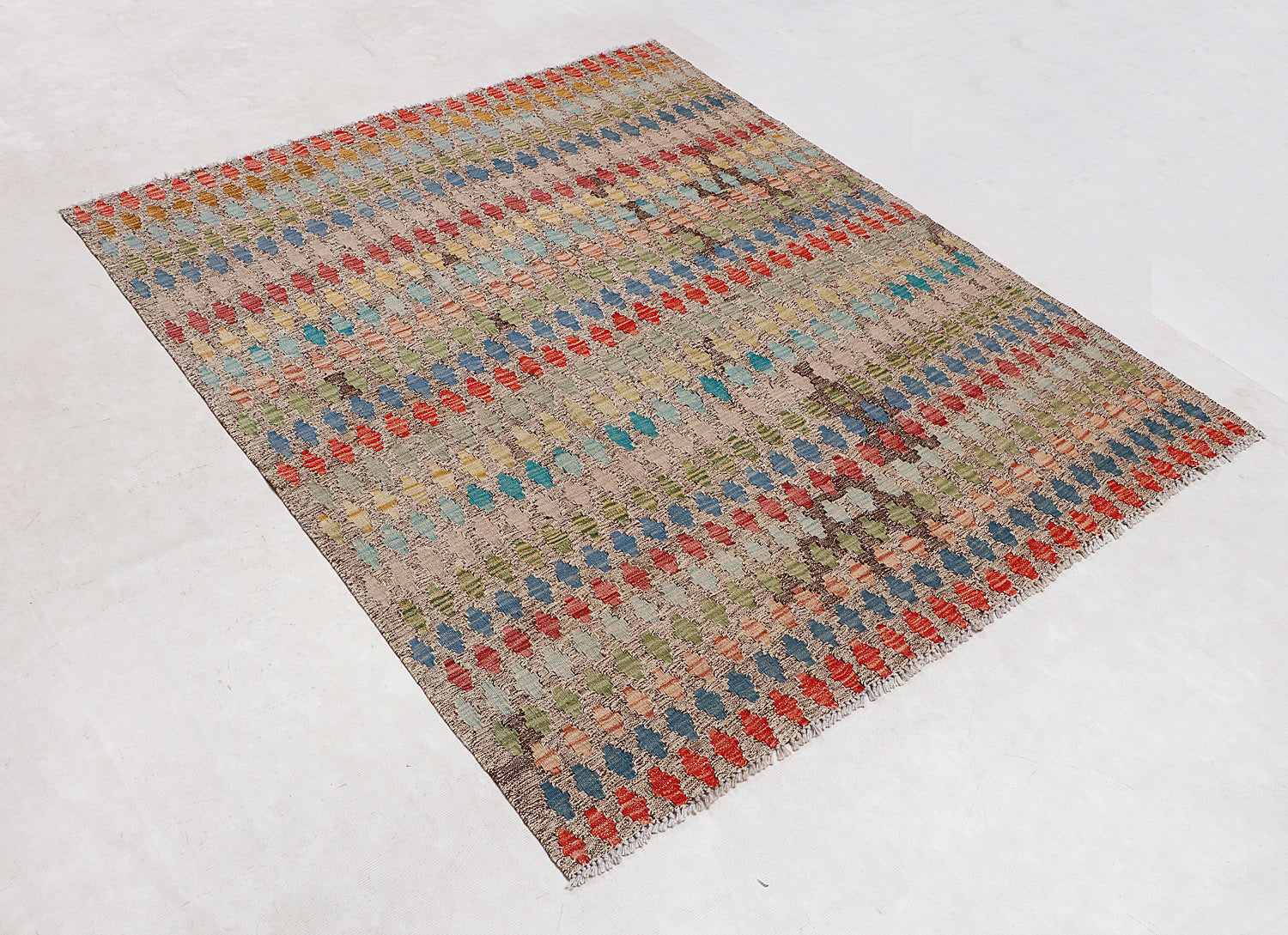 Multy Handmade Veggie Dye Kilim Rug Rectangular