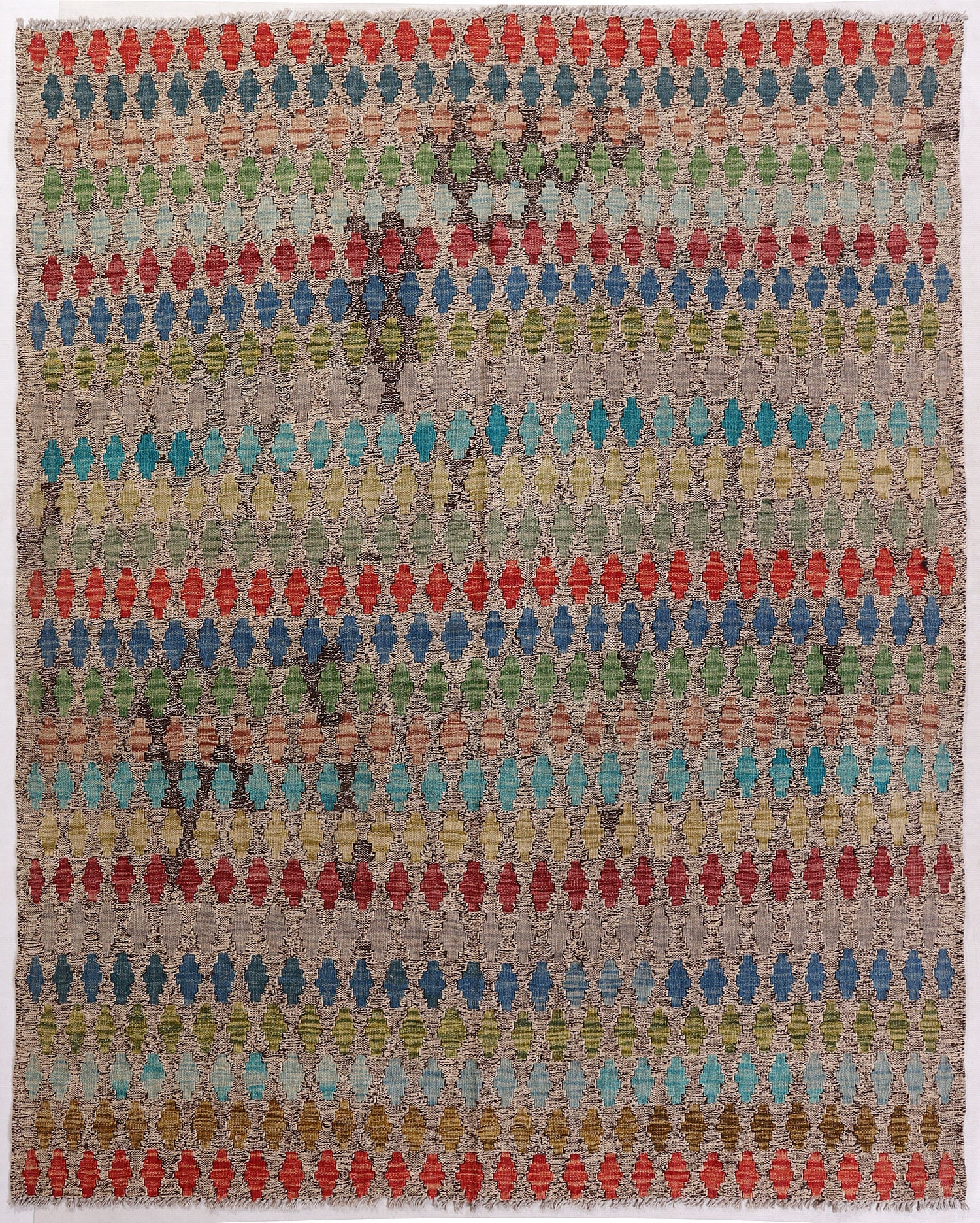 Multy Handmade Veggie Dye Kilim Rug Rectangular