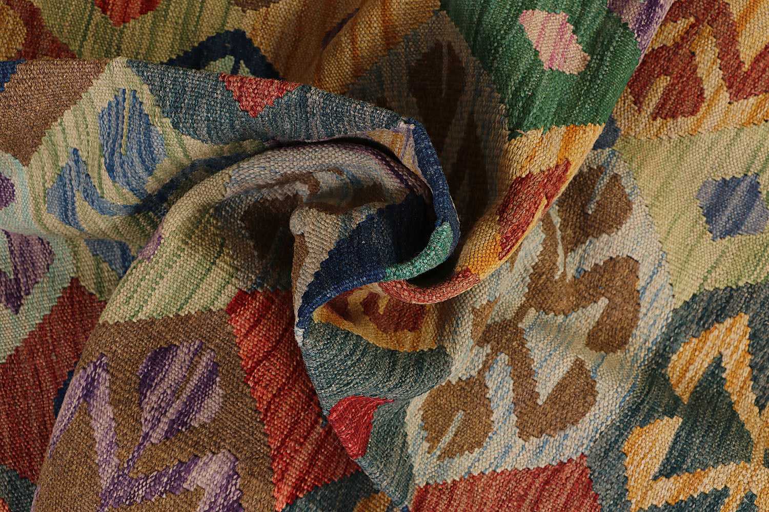 Multy Handmade Veggie Dye Kilim Rug Rectangular