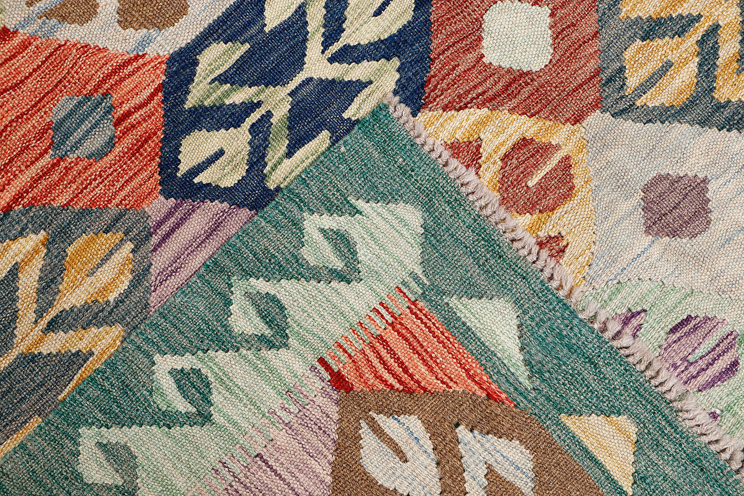 Multy Handmade Veggie Dye Kilim Rug Rectangular
