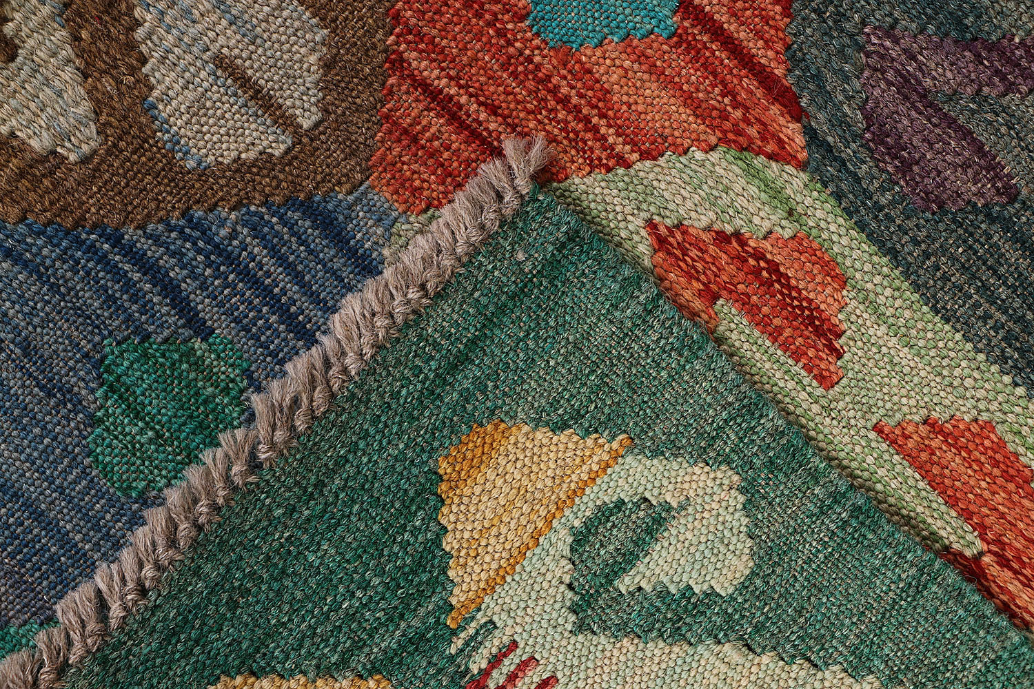 Multy Handmade Veggie Dye Kilim Rug Rectangular