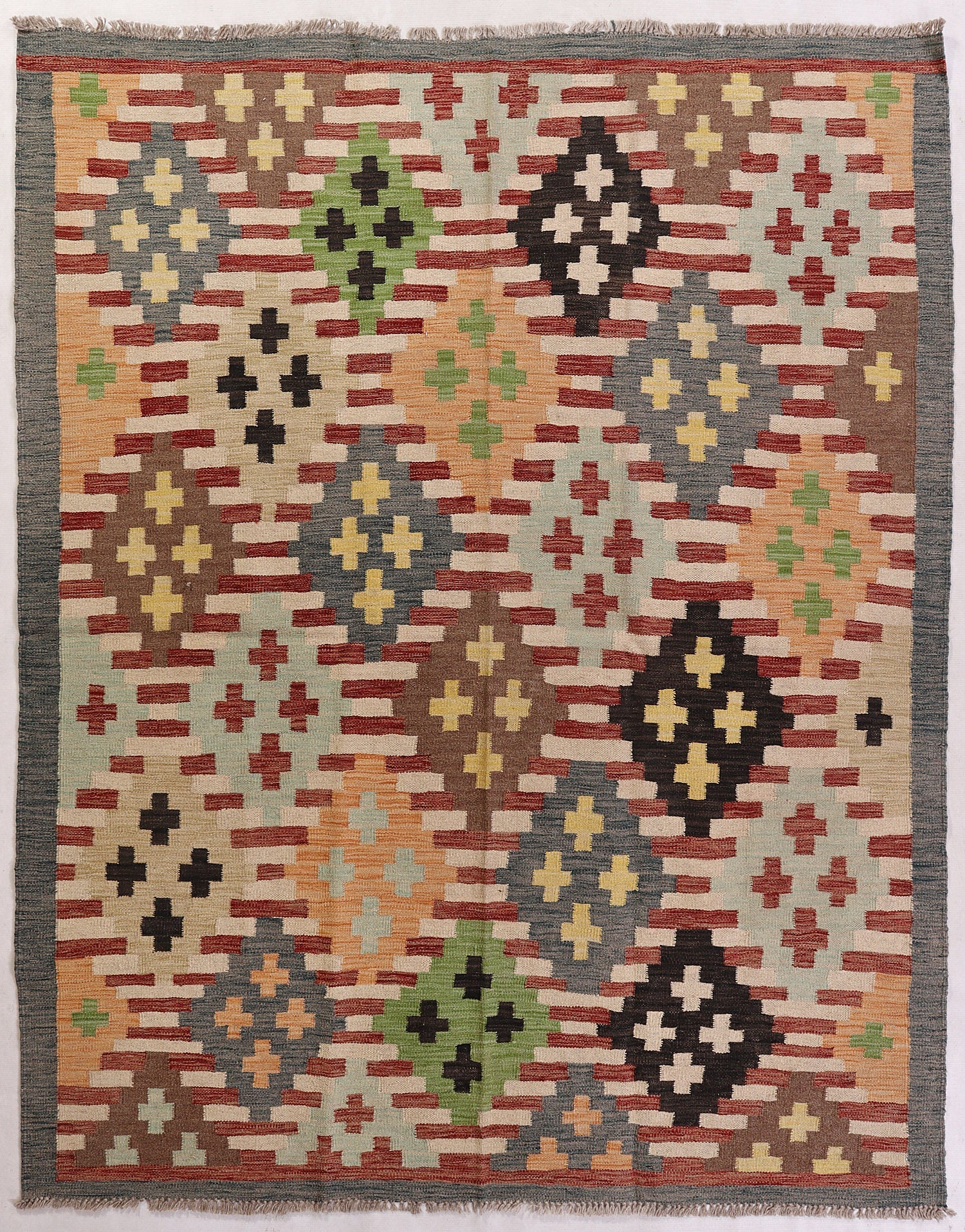 Multy Handmade Veggie Dye Kilim Rug Rectangular