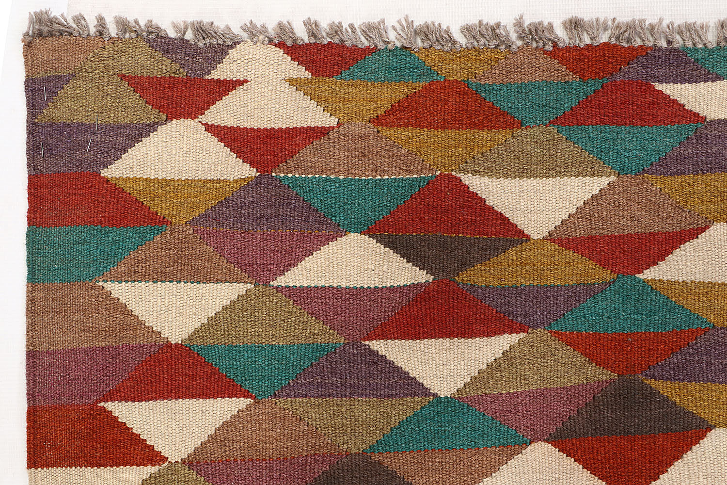 5' 6" X 8'  Multy Handmade Veggie Dye Kilim Rug Rectangular