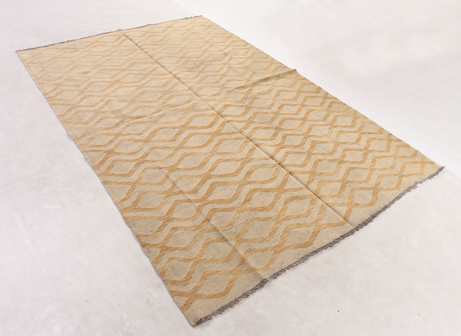 5' 6" X 8'  Multy Handmade Veggie Dye Kilim Rug Rectangular