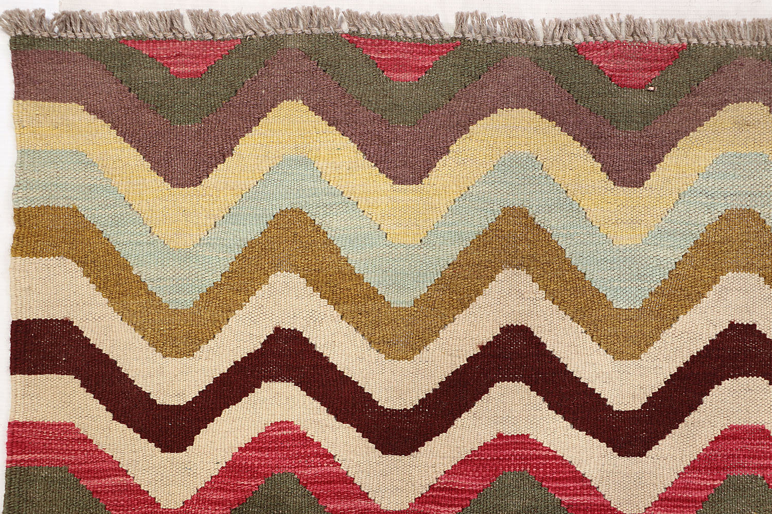 5' 6" X 8'  Multy Handmade Veggie Dye Kilim Rug Rectangular