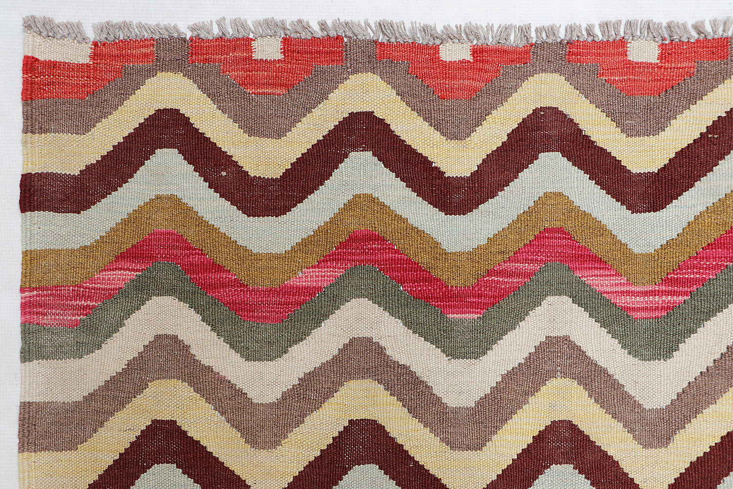 5' 6" X 8'  Multy Handmade Veggie Dye Kilim Rug Rectangular