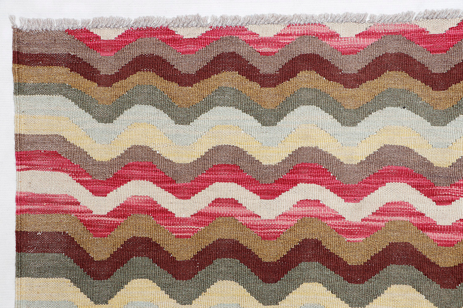 5' 6" X 8'  Multy Handmade Veggie Dye Kilim Rug Rectangular