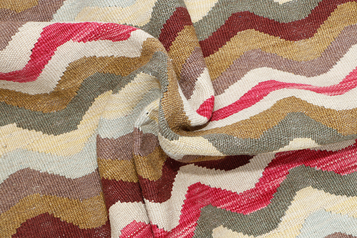 5' 6" X 8'  Multy Handmade Veggie Dye Kilim Rug Rectangular
