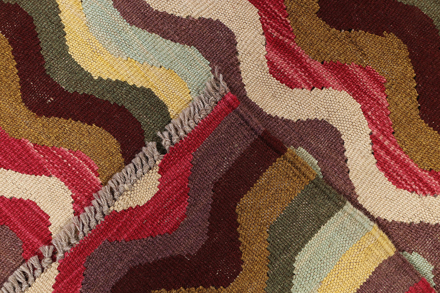 5' 6" X 8'  Multy Handmade Veggie Dye Kilim Rug Rectangular