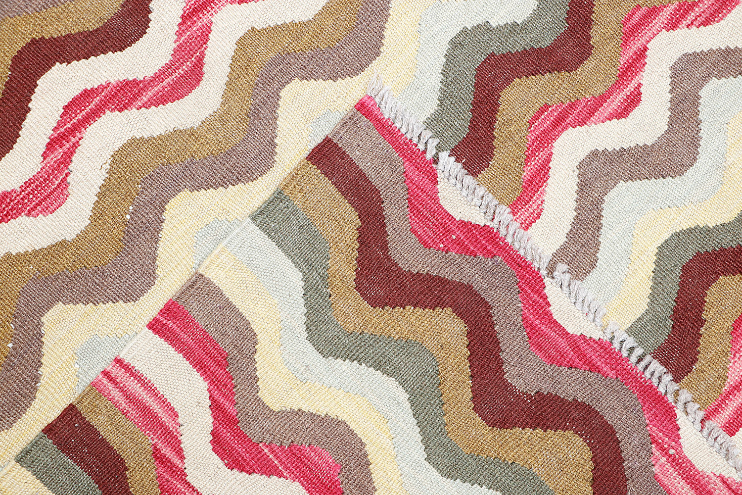 5' 6" X 8'  Multy Handmade Veggie Dye Kilim Rug Rectangular
