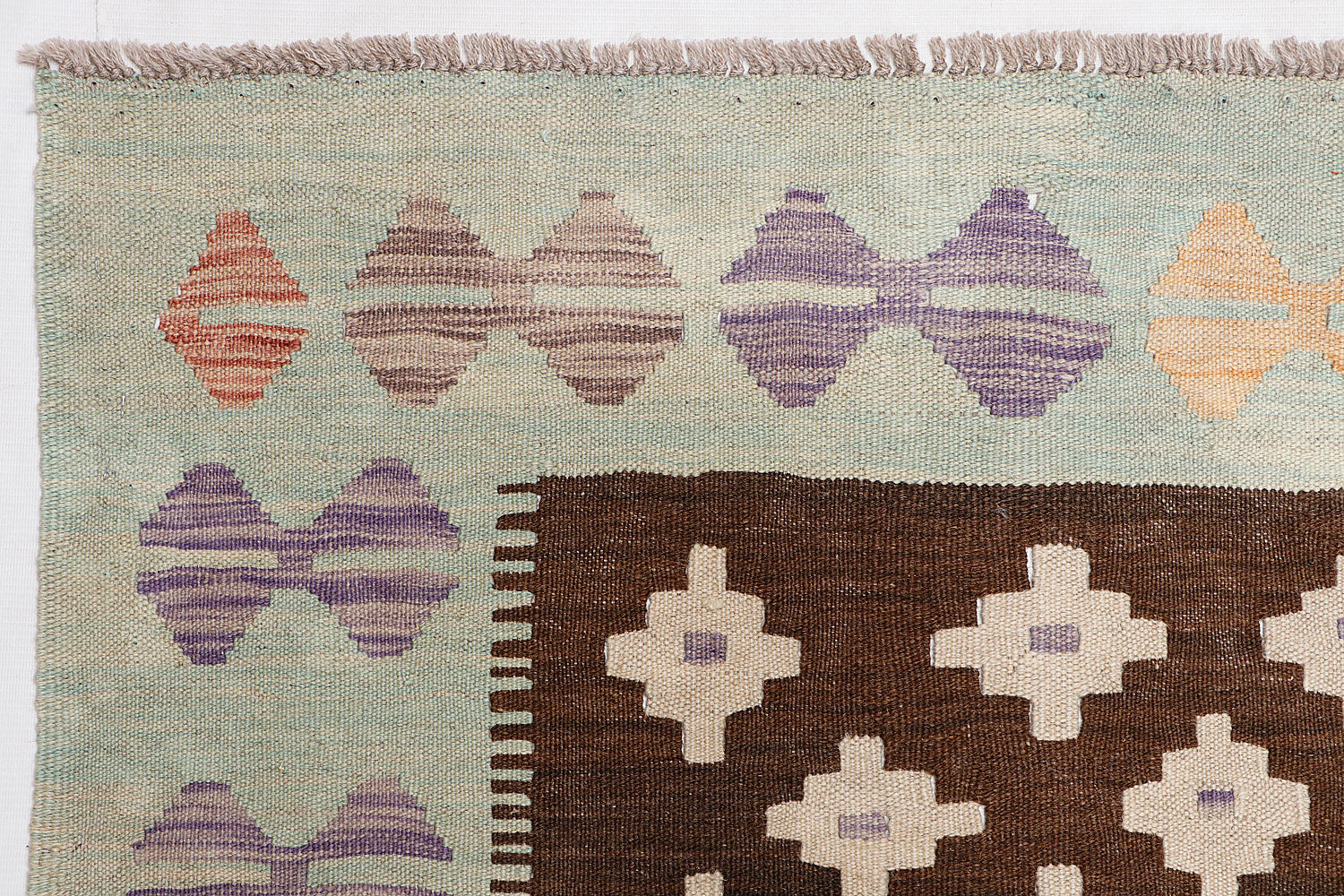 5' 6" X 8'  Multy Handmade Veggie Dye Kilim Rug Rectangular