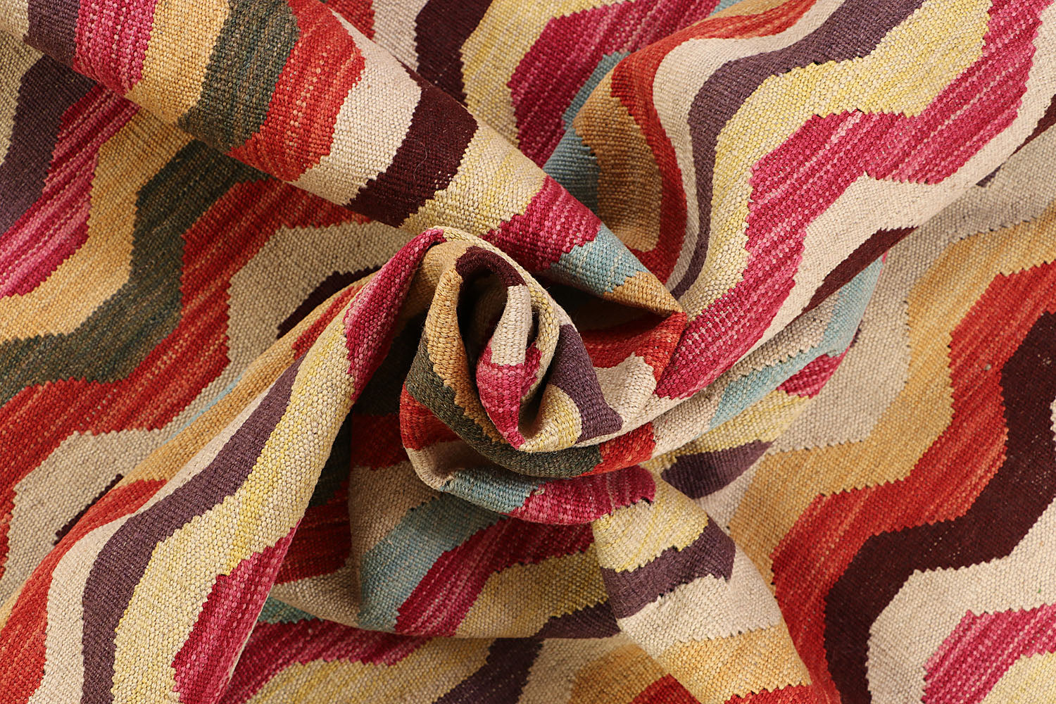 5' 6" X 8'  Multy Handmade Veggie Dye Kilim Rug Rectangular