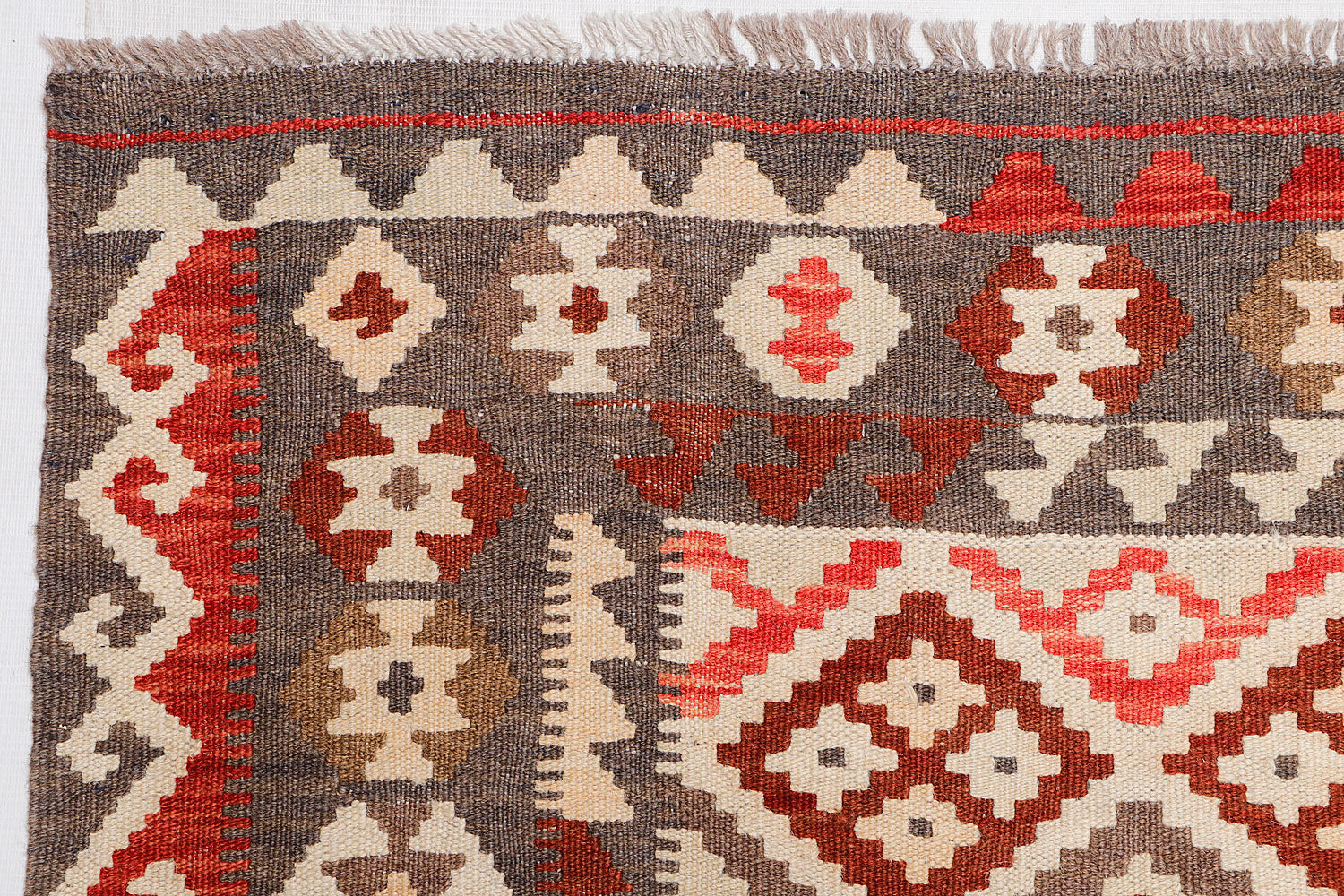 5' 6" X 8'  Multy Handmade Veggie Dye Kilim Rug Rectangular
