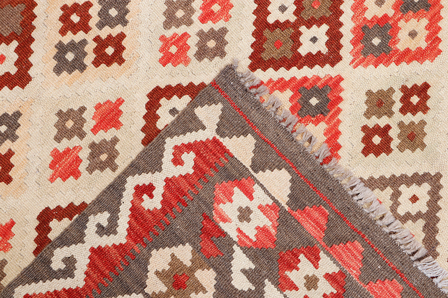 5' 6" X 8'  Multy Handmade Veggie Dye Kilim Rug Rectangular