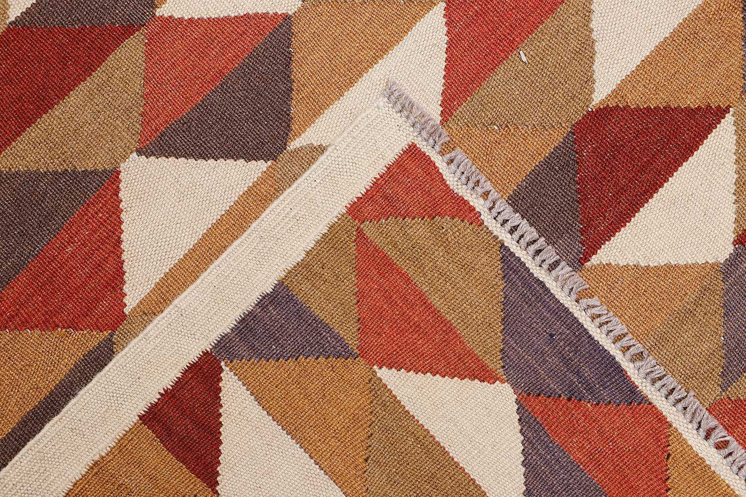 5' 6" X 8'  Multy Handmade Veggie Dye Kilim Rug Rectangular