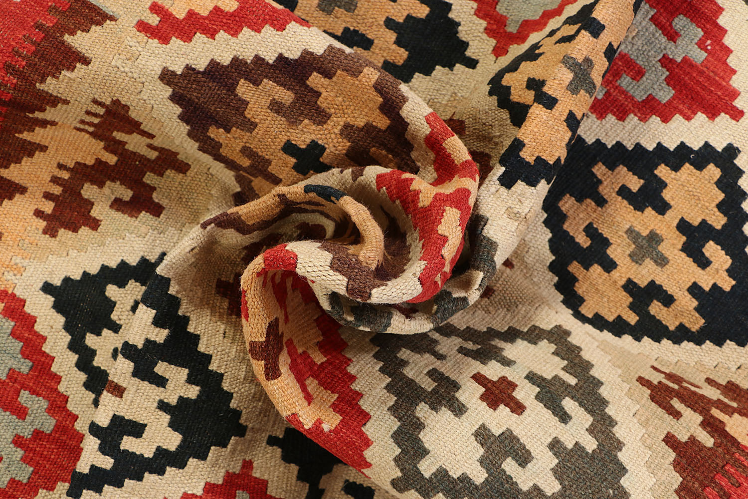 5' 6" X 8'  Multy Handmade Veggie Dye Kilim Rug Rectangular